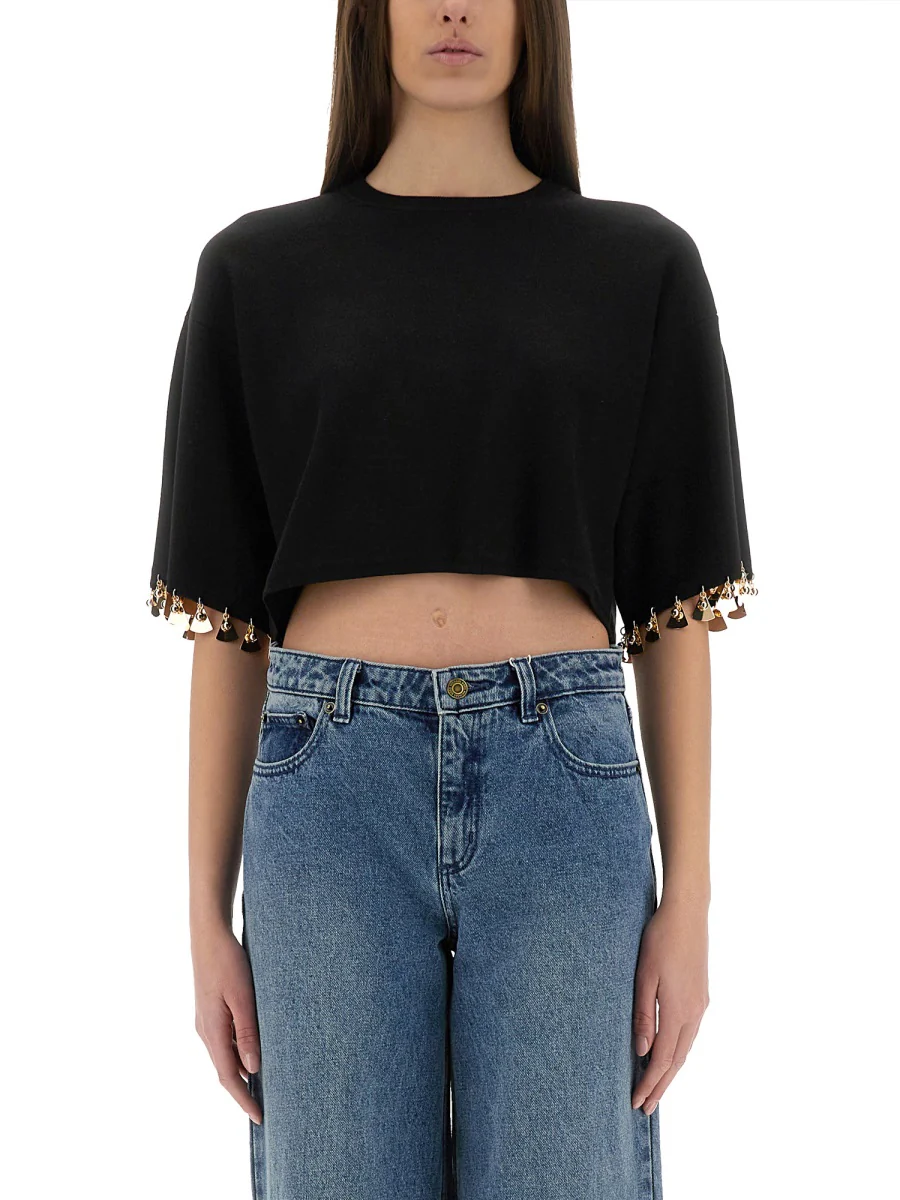 RABANNE Knitted Cropped T-shirt - Image 5
