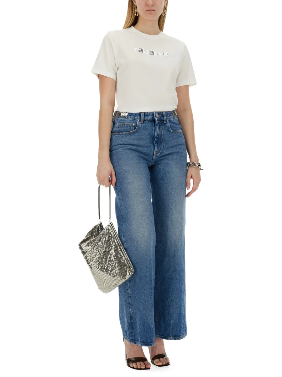 Rabanne Logo T-Shirt for Women - Image 2