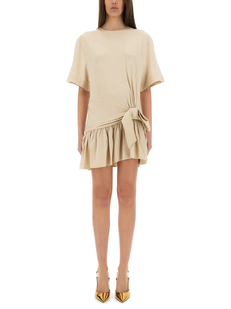 RABANNE Tie-detail Ruffle Dress
