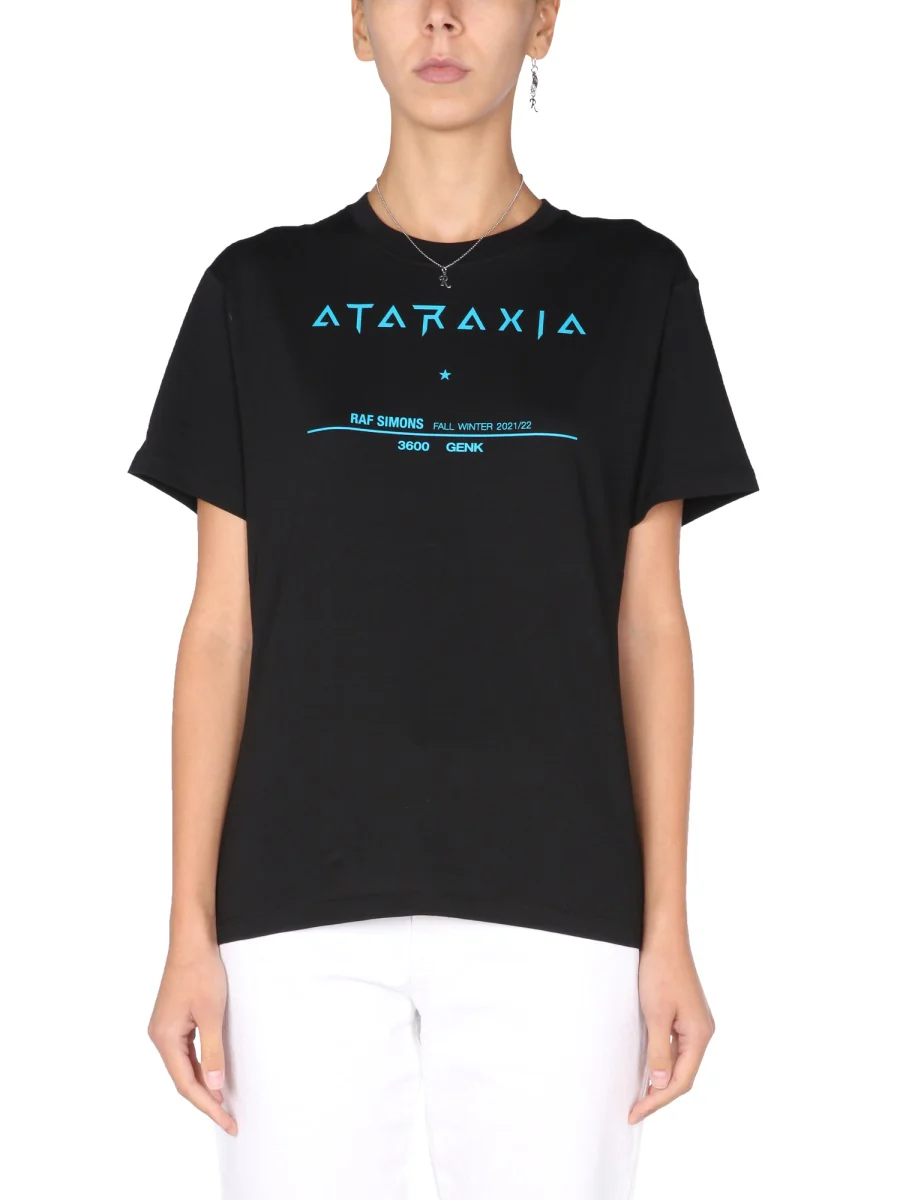 RAF SIMONS "ATARAXIA" REGULAR FIT COTTON PRINTED T-SHIRT