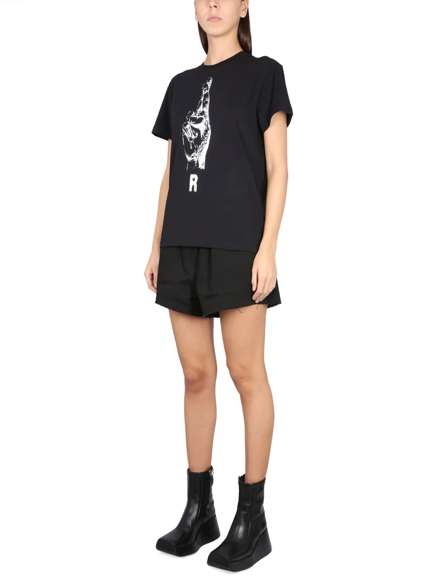 Raf Simons Crewneck T-Shirt with Statement Necklace for Women - Image 2