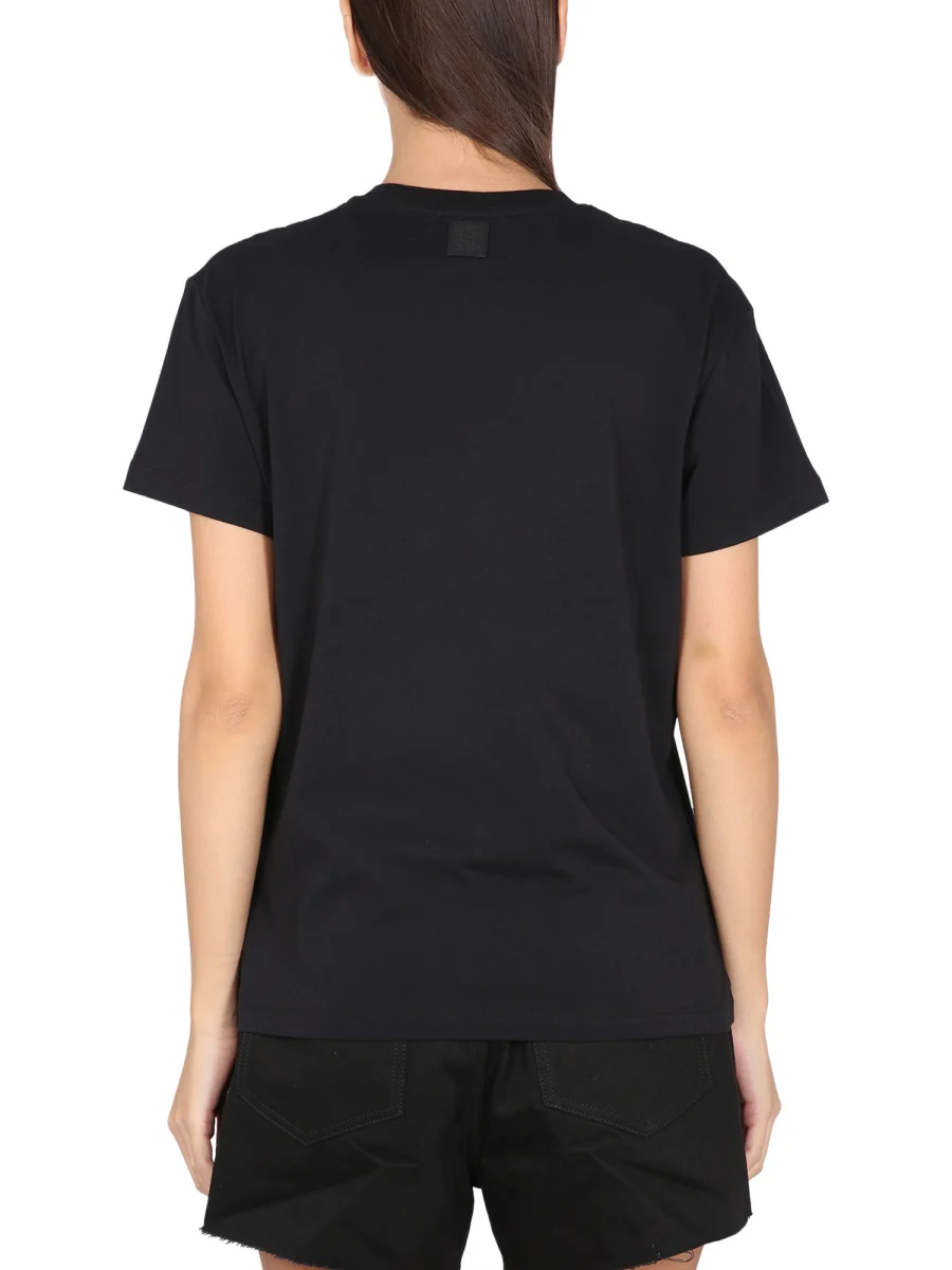 Raf Simons Crewneck T-Shirt with Statement Necklace for Women - Image 3