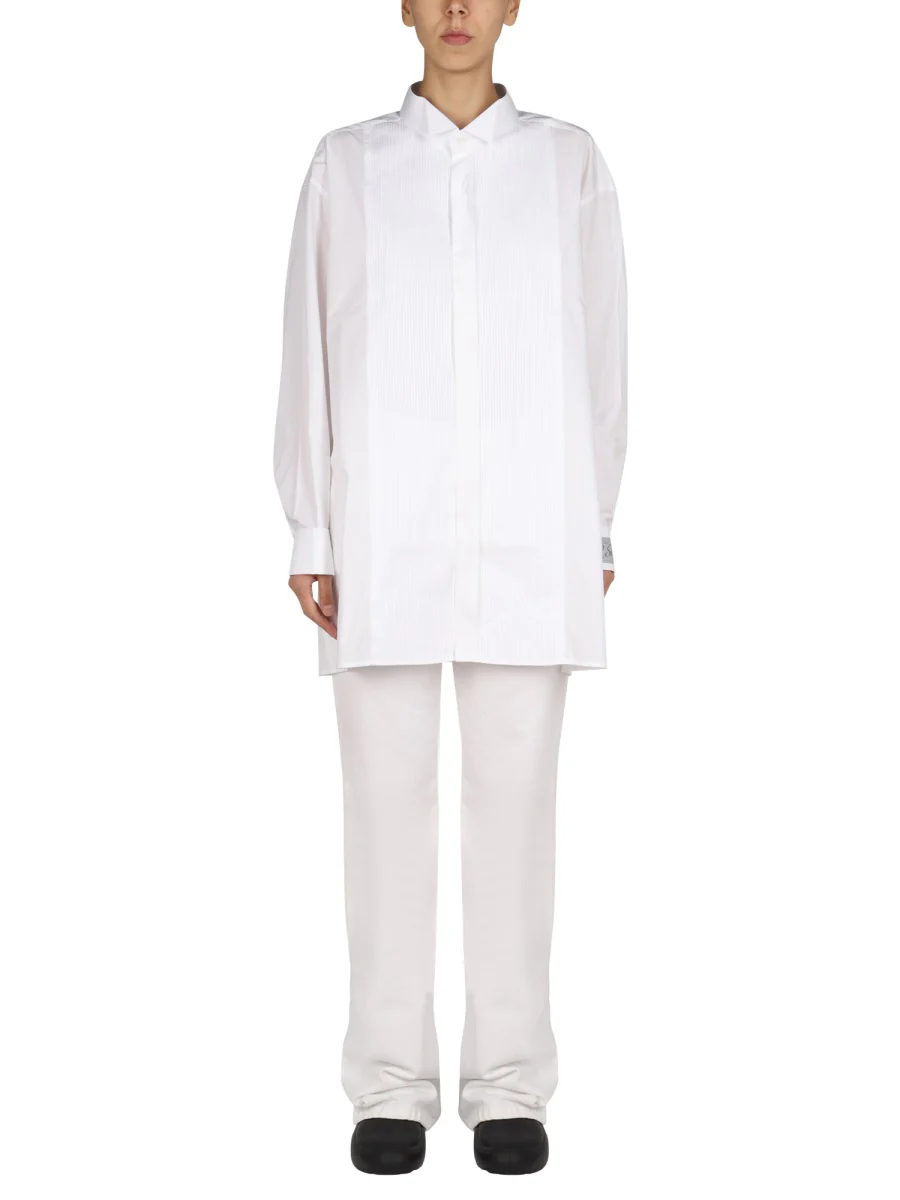 RAF SIMONS Logo-patch Button-up Shirt