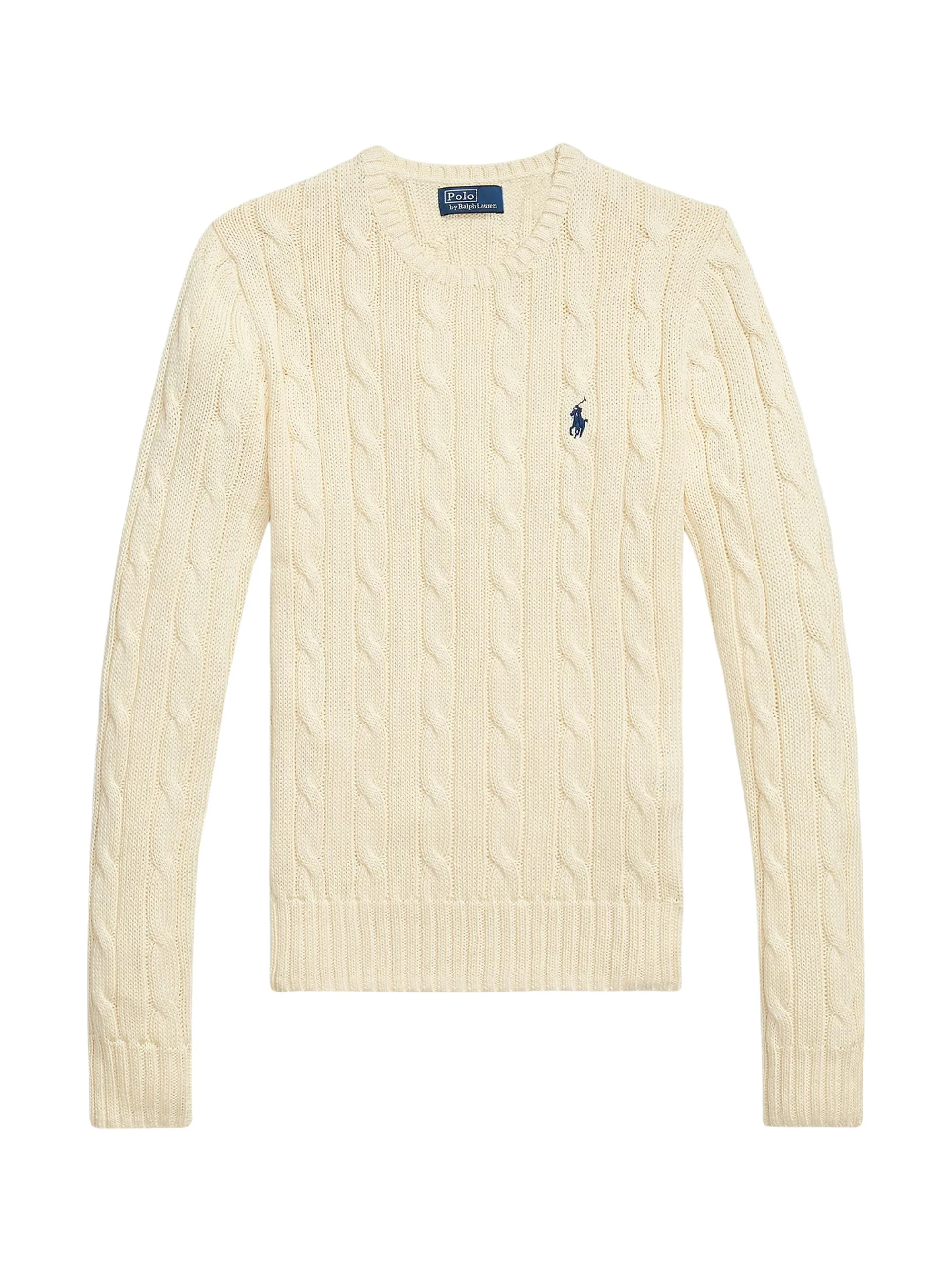 Ralph Lauren Cable Knit Logo Sweater for Women - SS26 Collection