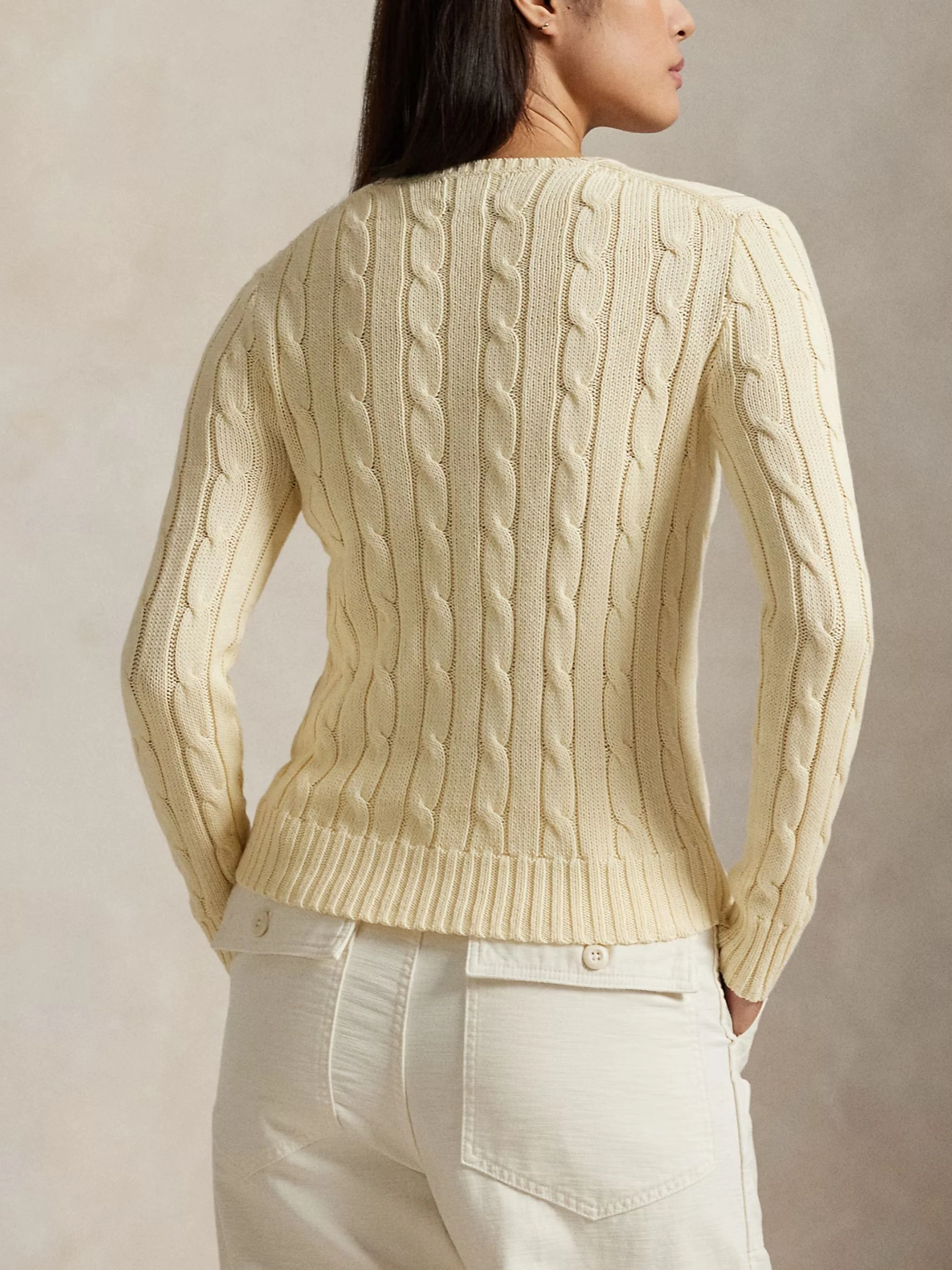Ralph Lauren Cable Knit Logo Sweater for Women - SS26 Collection - Image 3
