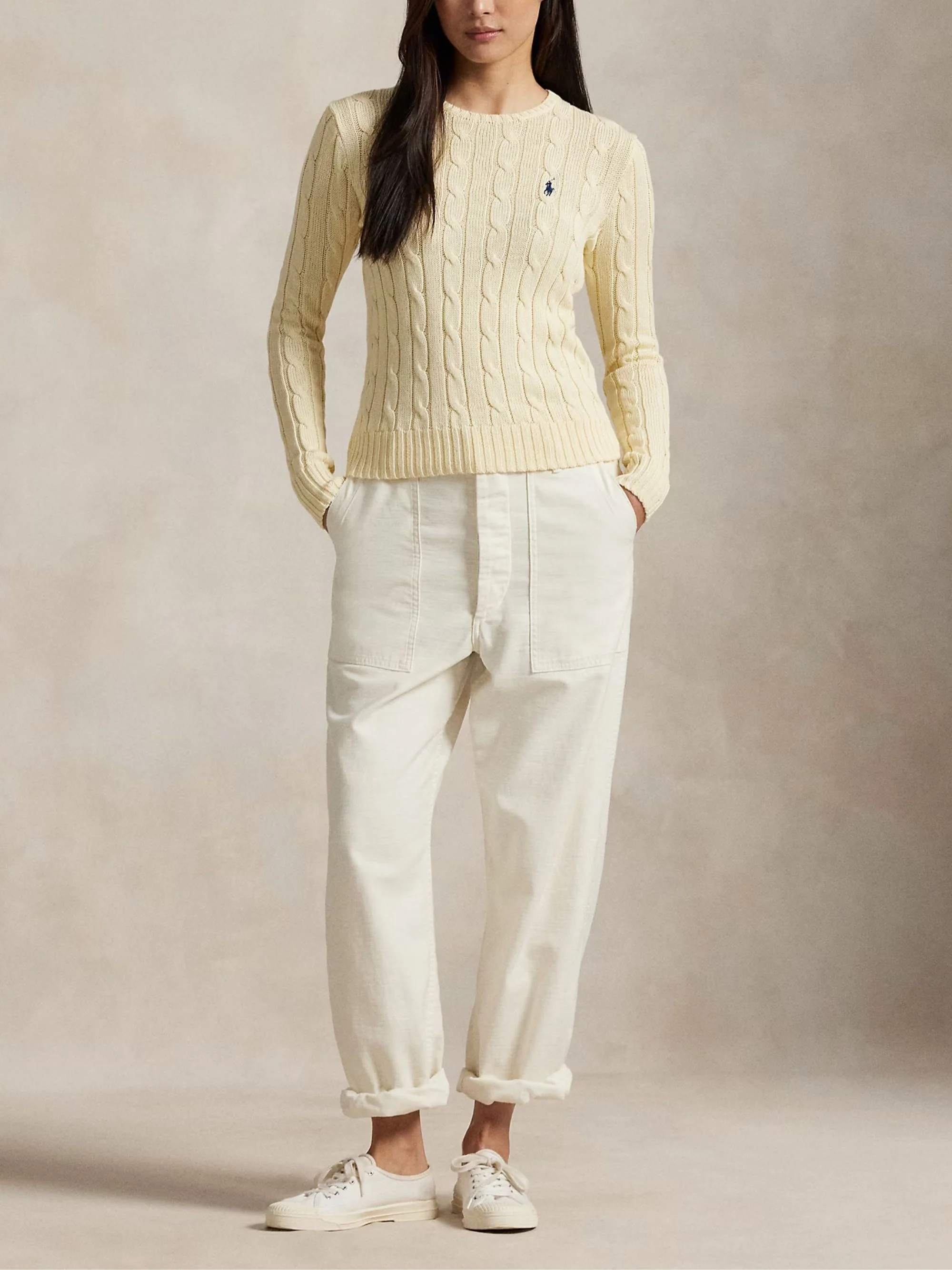 Ralph Lauren Cable Knit Logo Sweater for Women - SS26 Collection - Image 4