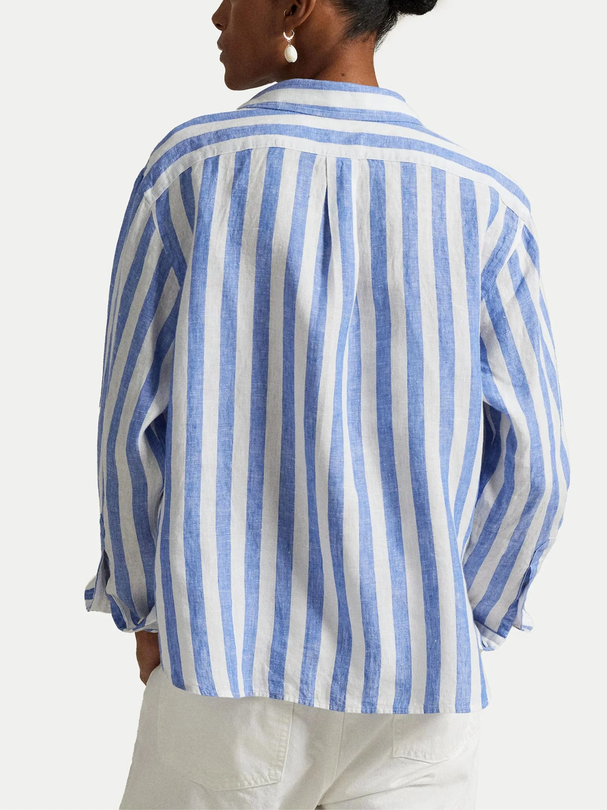 Ralph Lauren Cotton Striped Button-Up Shirt for Women - Image 3