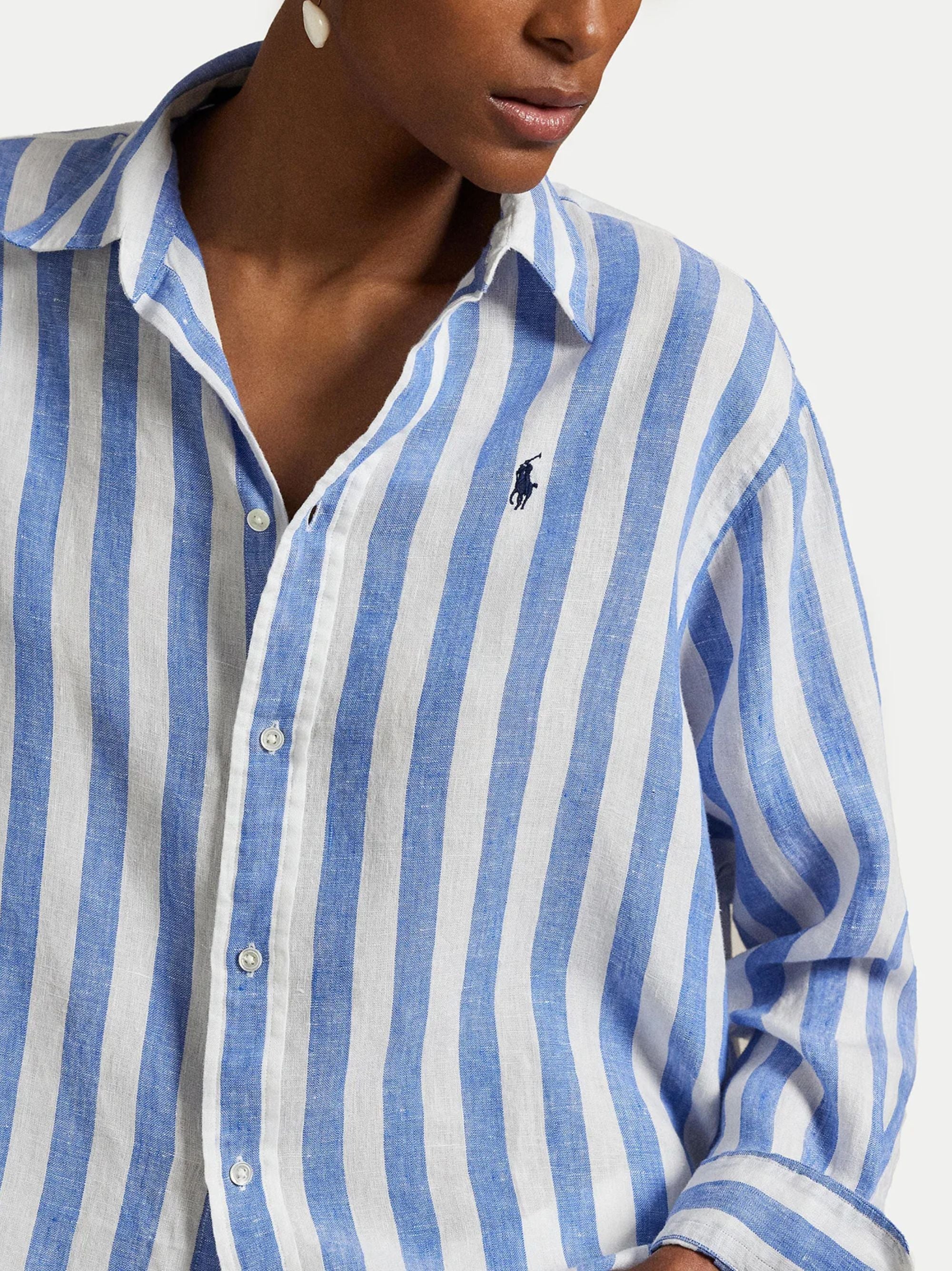 Ralph Lauren Cotton Striped Button-Up Shirt for Women - Image 4