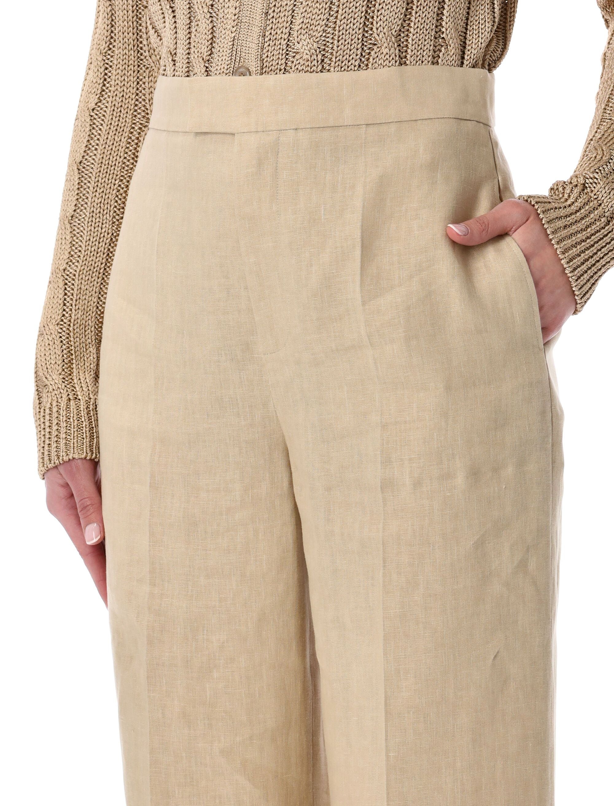 Ralph Lauren High-Waisted Linen Trousers - Size 4 - Image 3