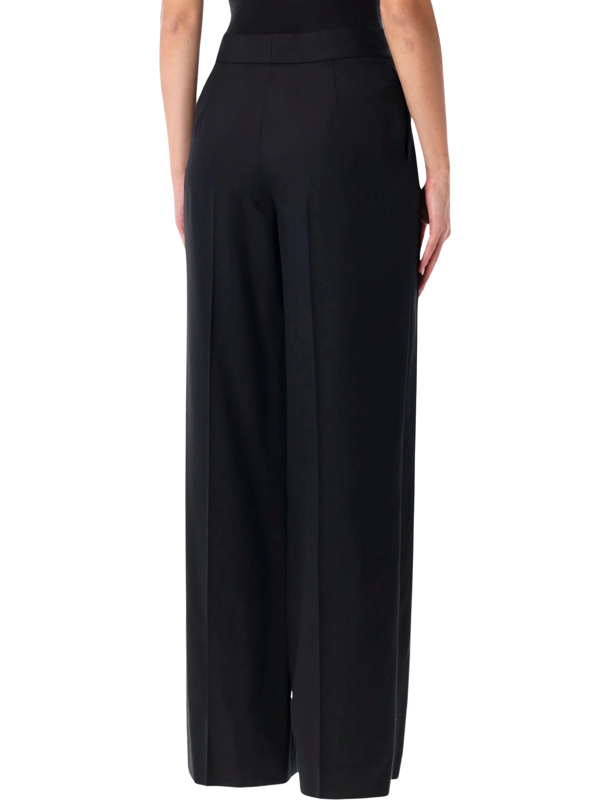 Ralph Lauren Pleated Wool Wide-Leg Tuxedo Pant - Image 2