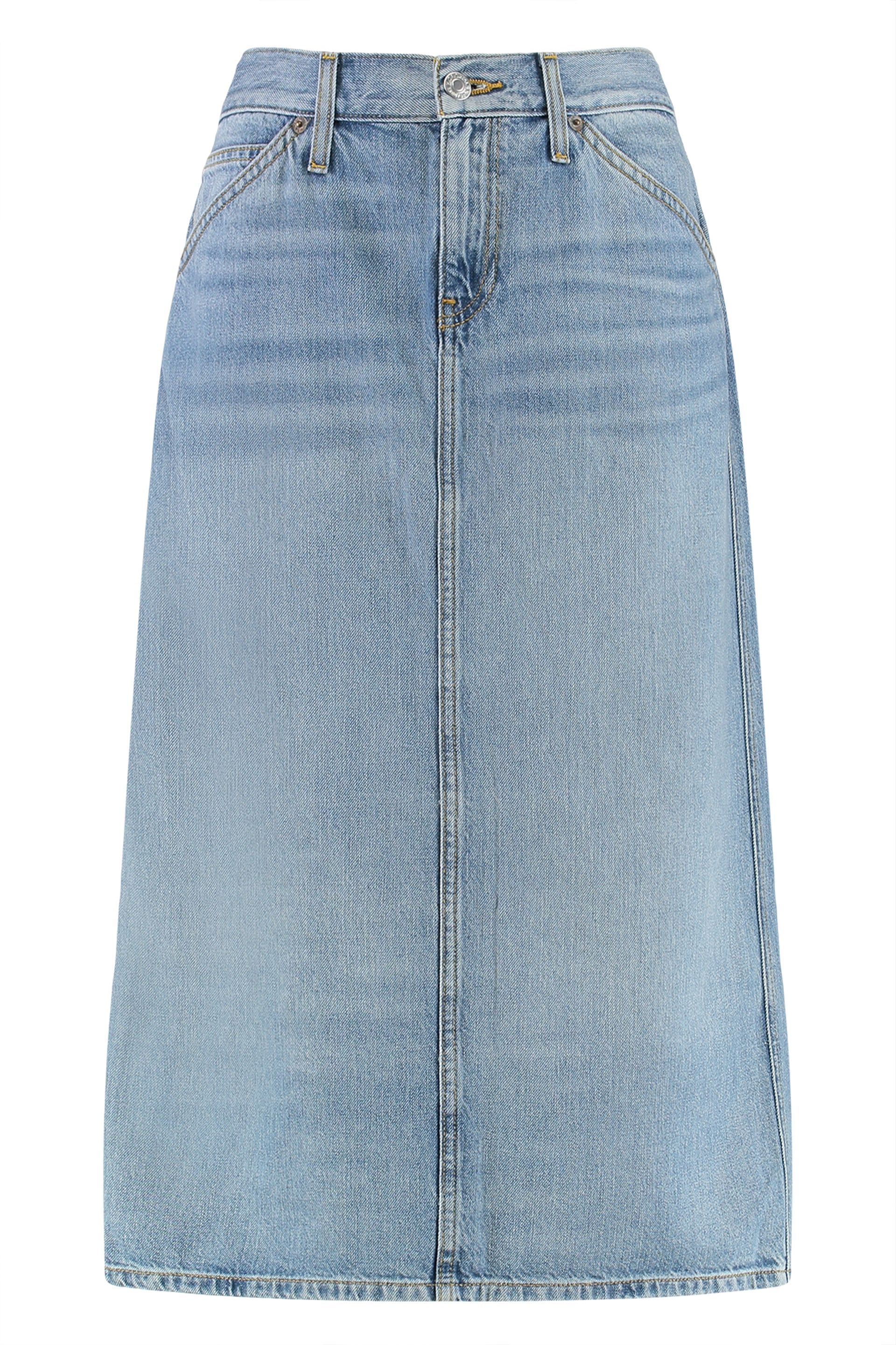 RE/DONE Originals Low Rider Midi Skirt in Vintage Flow