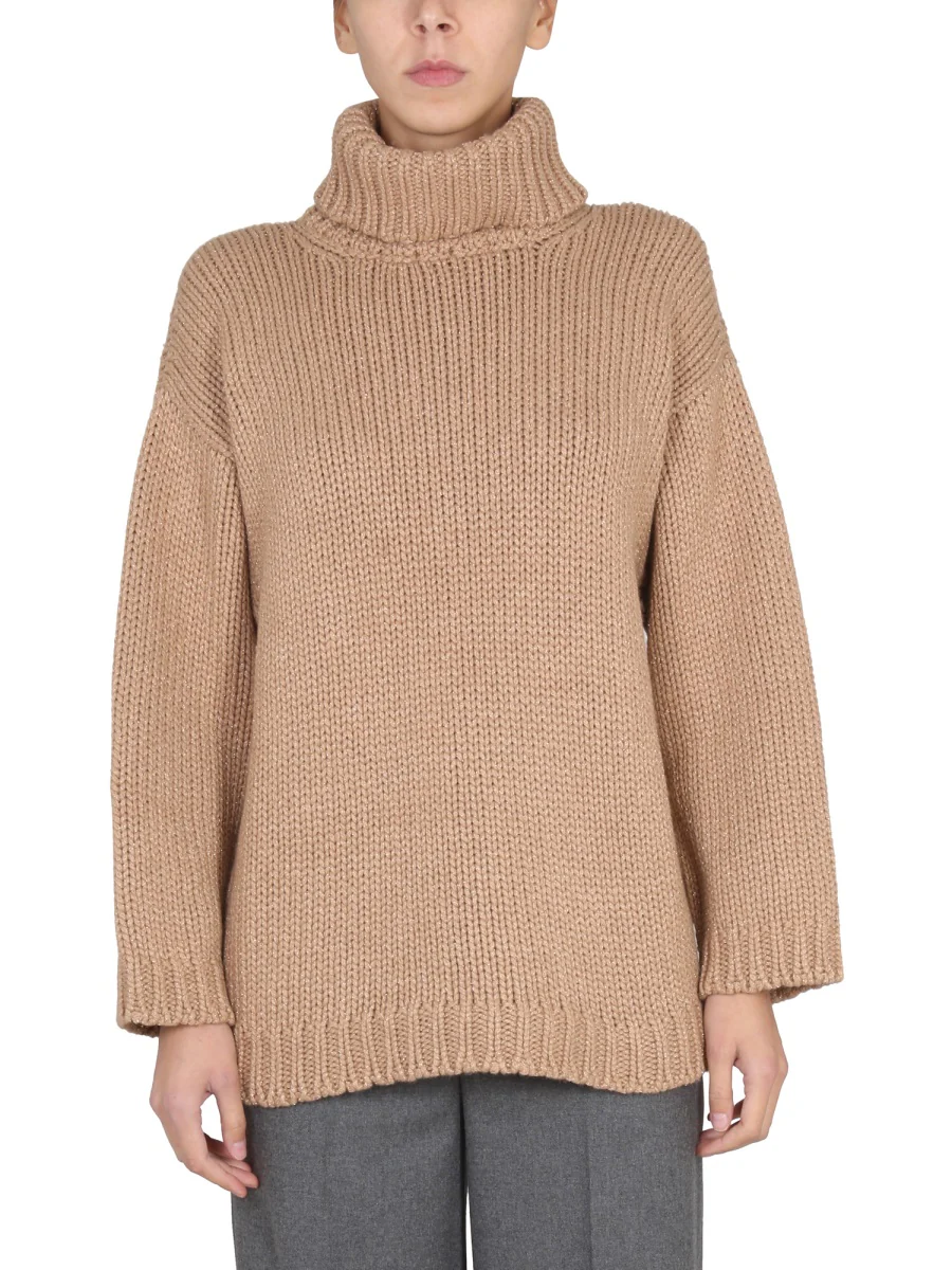 RED VALENTINO Wool and Lurex Blend Sweater