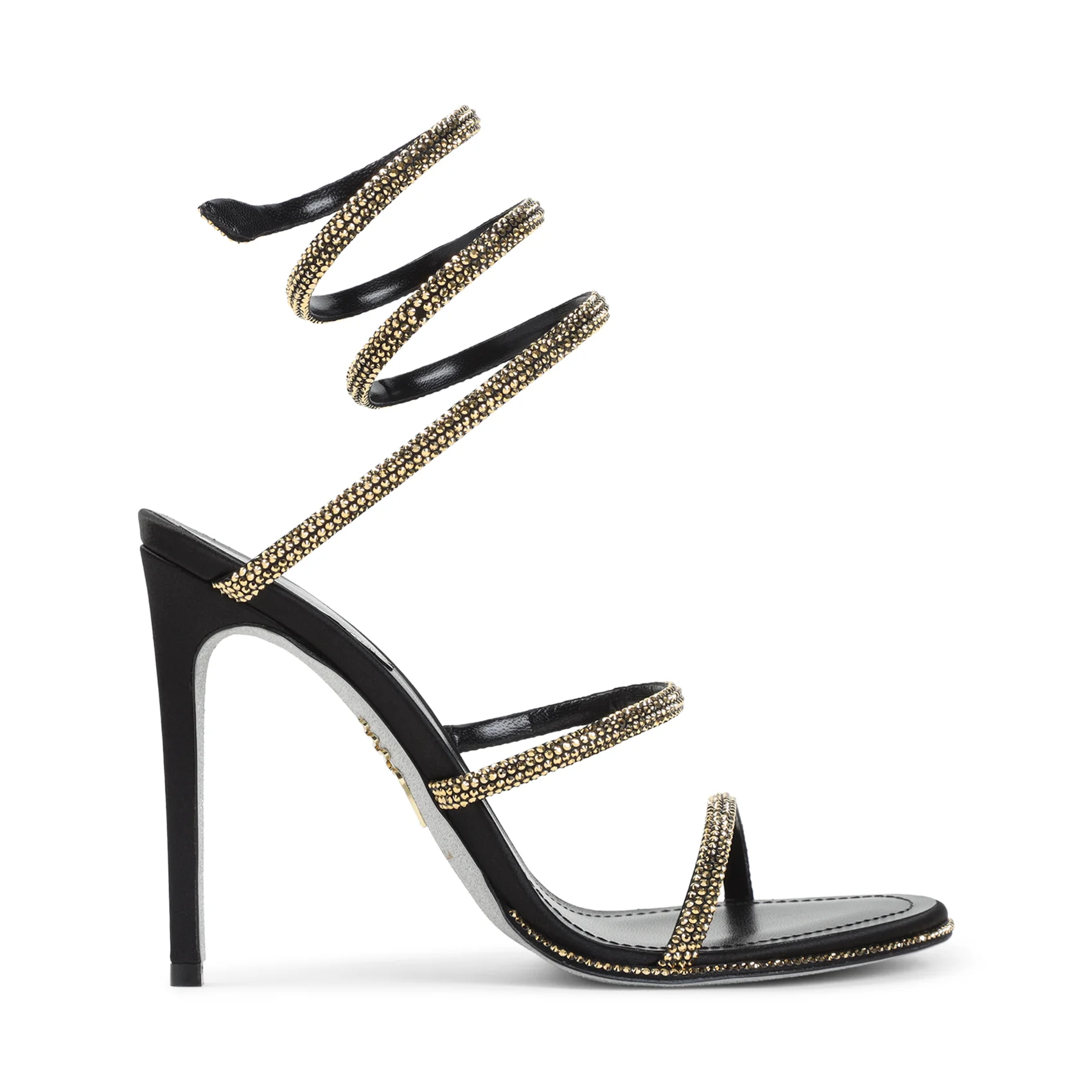 Rene` Caovilla Elegant High-Heel Sandal with Strass Embellishments - 10.5cm - Image 2