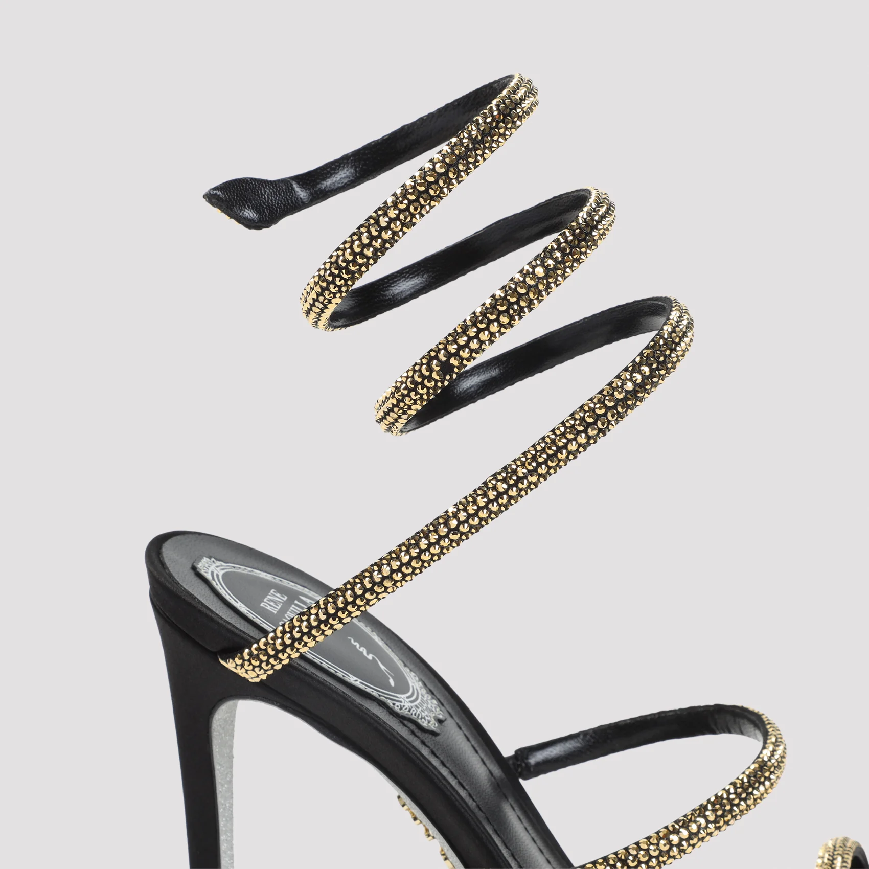 Rene` Caovilla Elegant High-Heel Sandal with Strass Embellishments - 10.5cm - Image 7