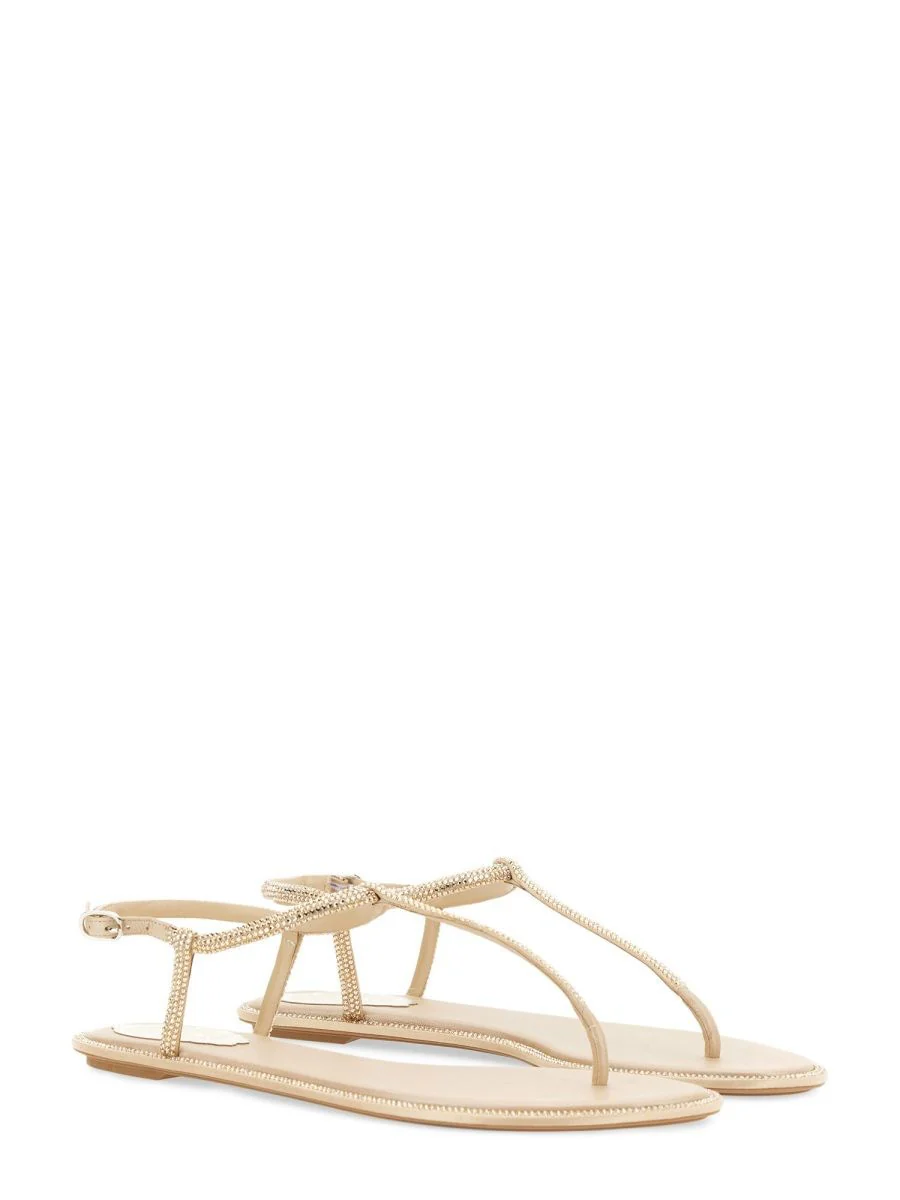Rene` Caovilla RENE CAOVILLA Diana Thong Sandals in Rhinestone-embellished Satin - Image 4