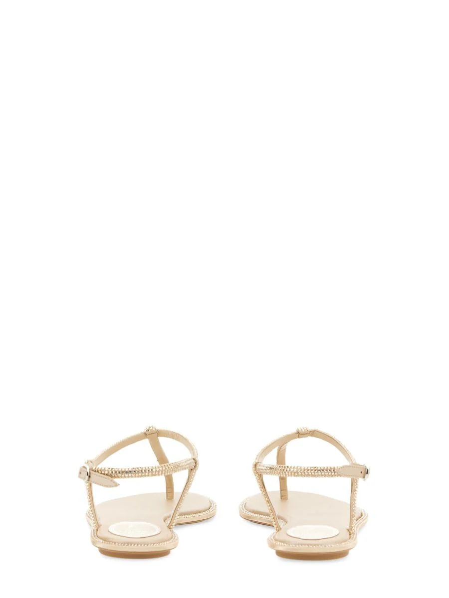 Rene` Caovilla RENE CAOVILLA Diana Thong Sandals in Rhinestone-embellished Satin - Image 5