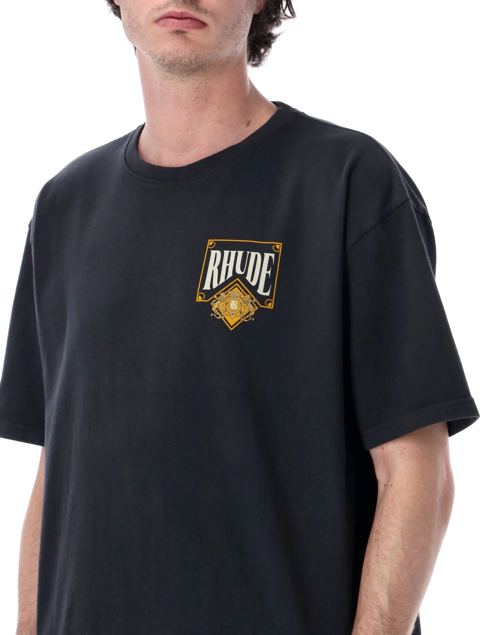 Rhude Vintage Black Mini T-Shirt for Men - Image 3