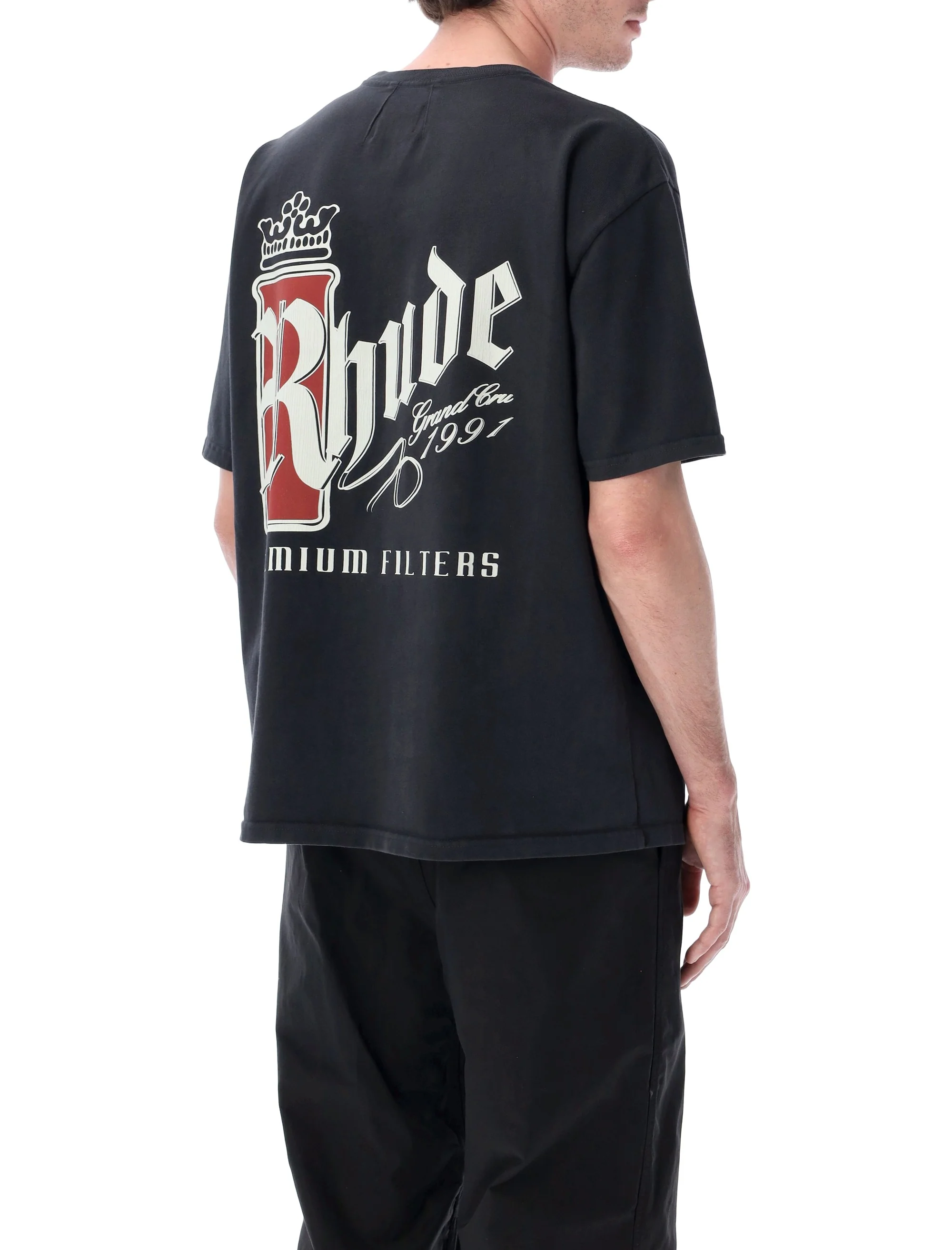 Rhude Vintage Black Mini T-Shirt for Men - Image 2