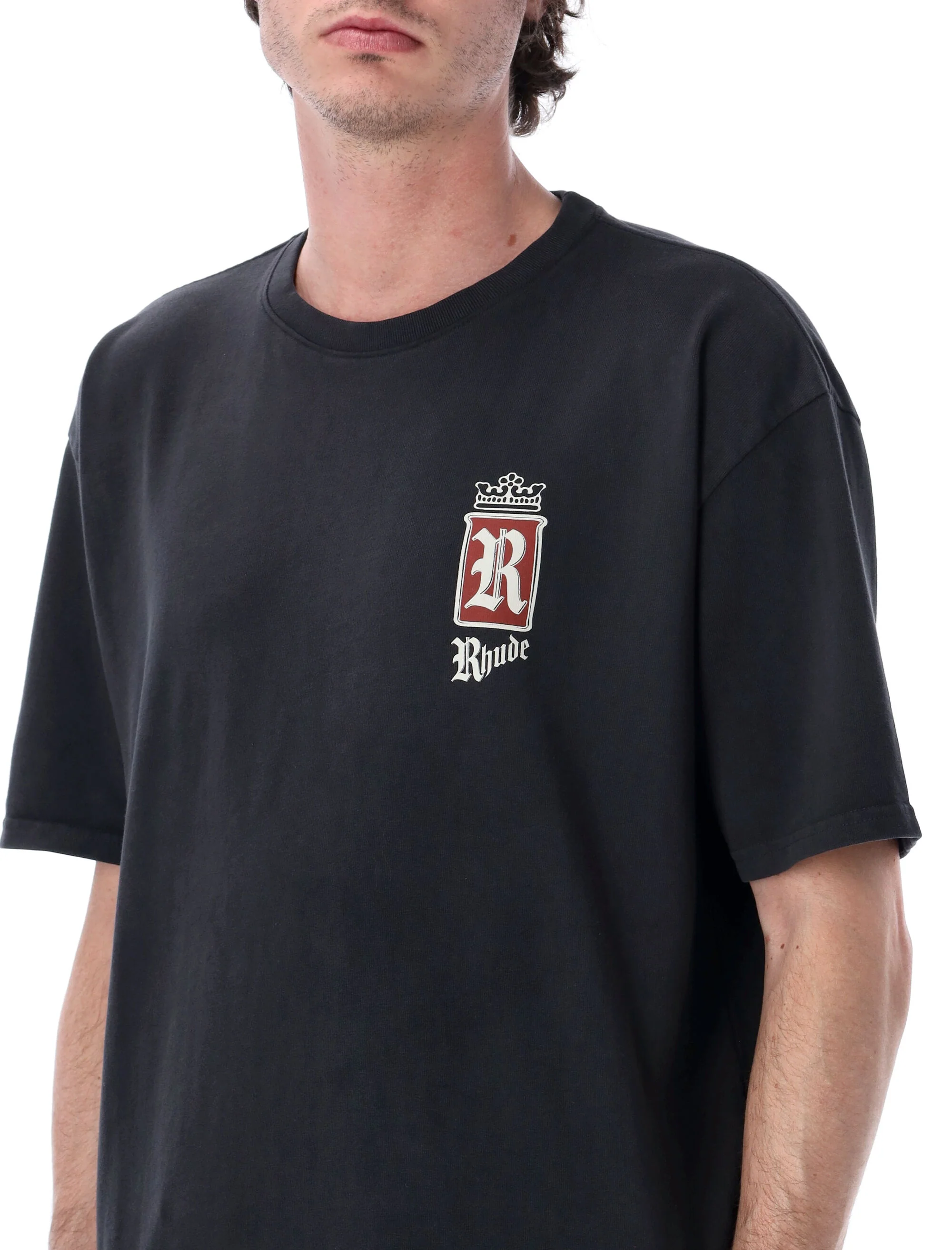 Rhude Vintage Black Mini T-Shirt for Men - Image 3