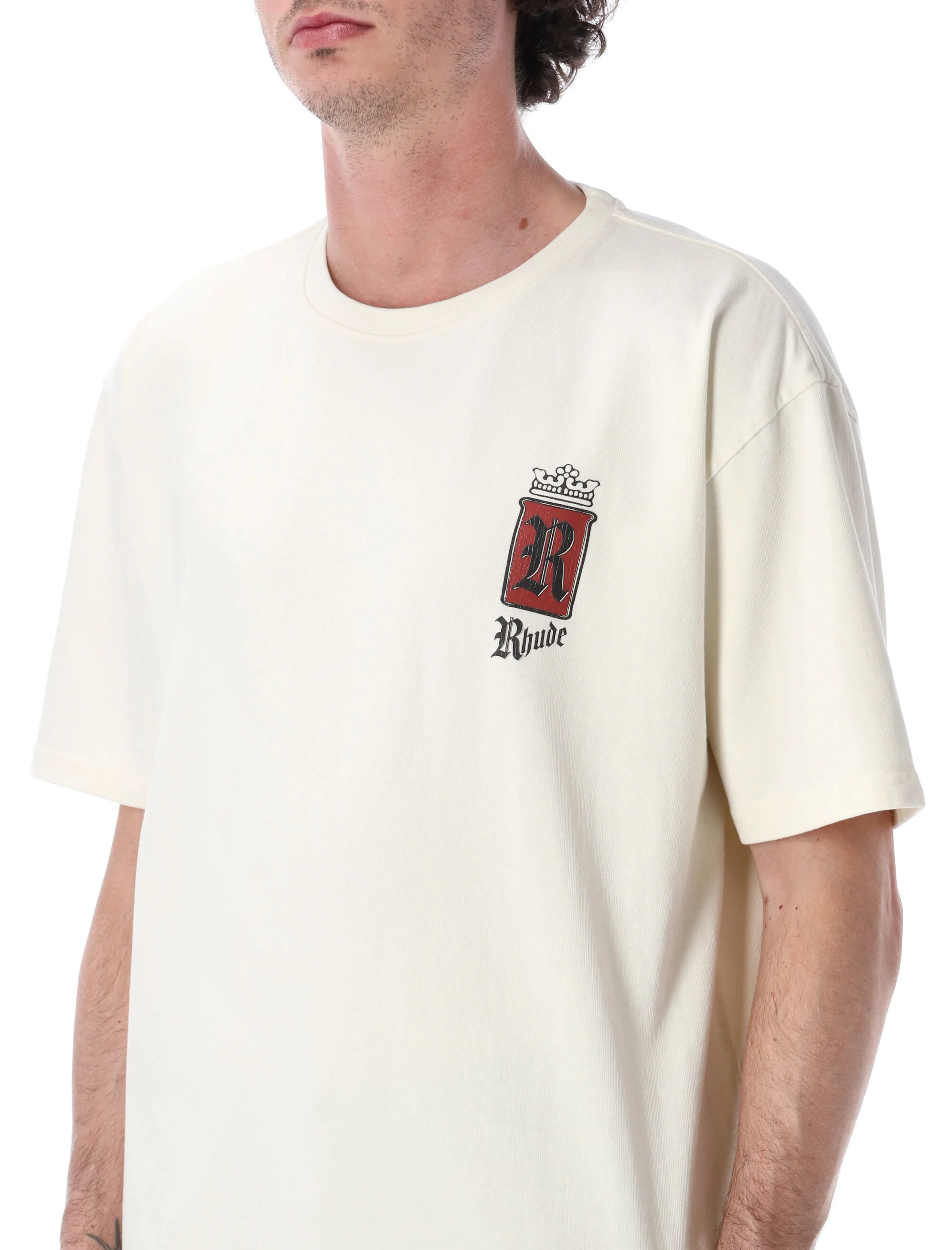 Rhude Vintage Cotton T-Shirt for Men - Image 3