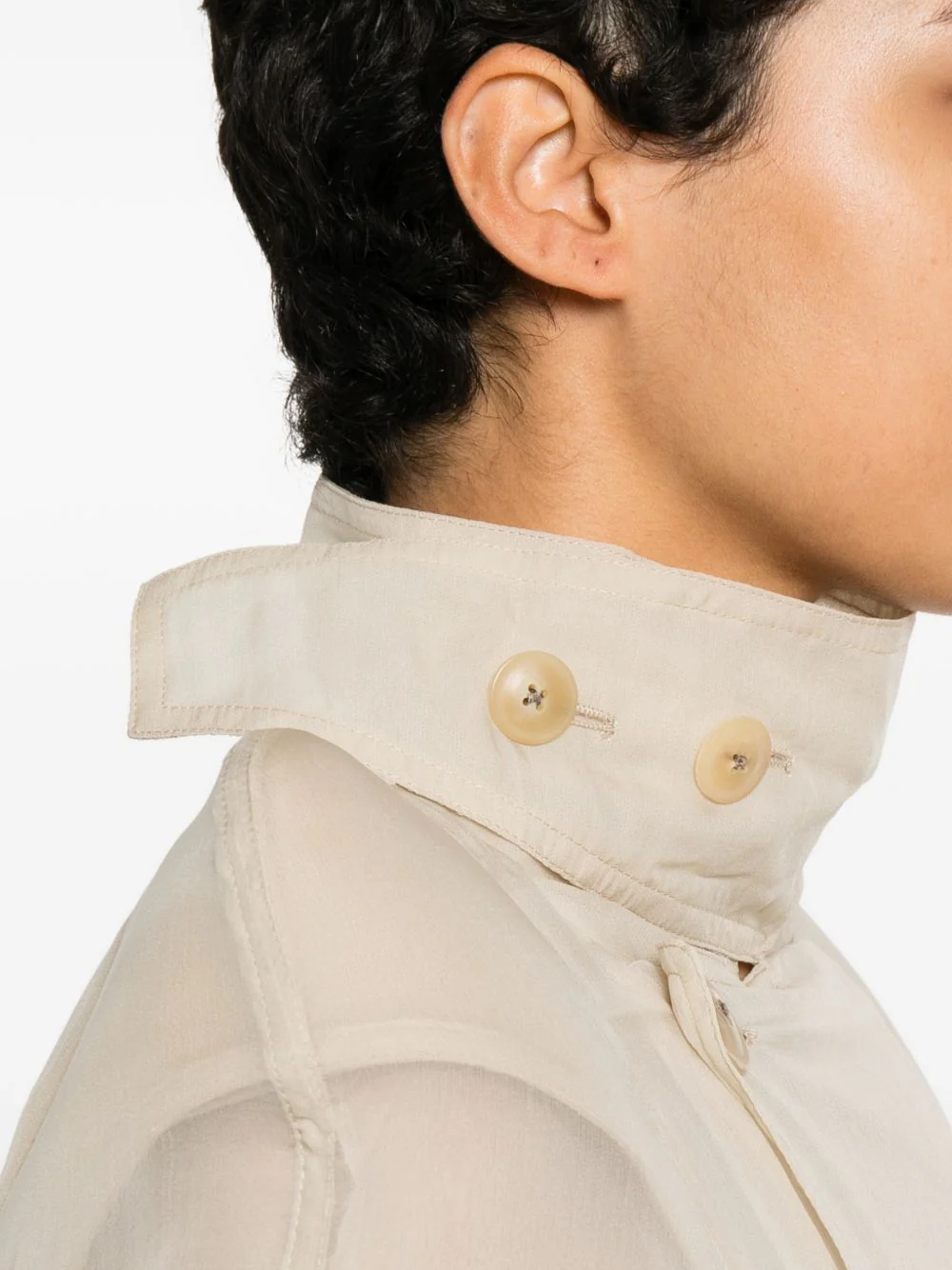 Rick Owens Chic Mini Trench Jacket with Belted Waist - Image 2