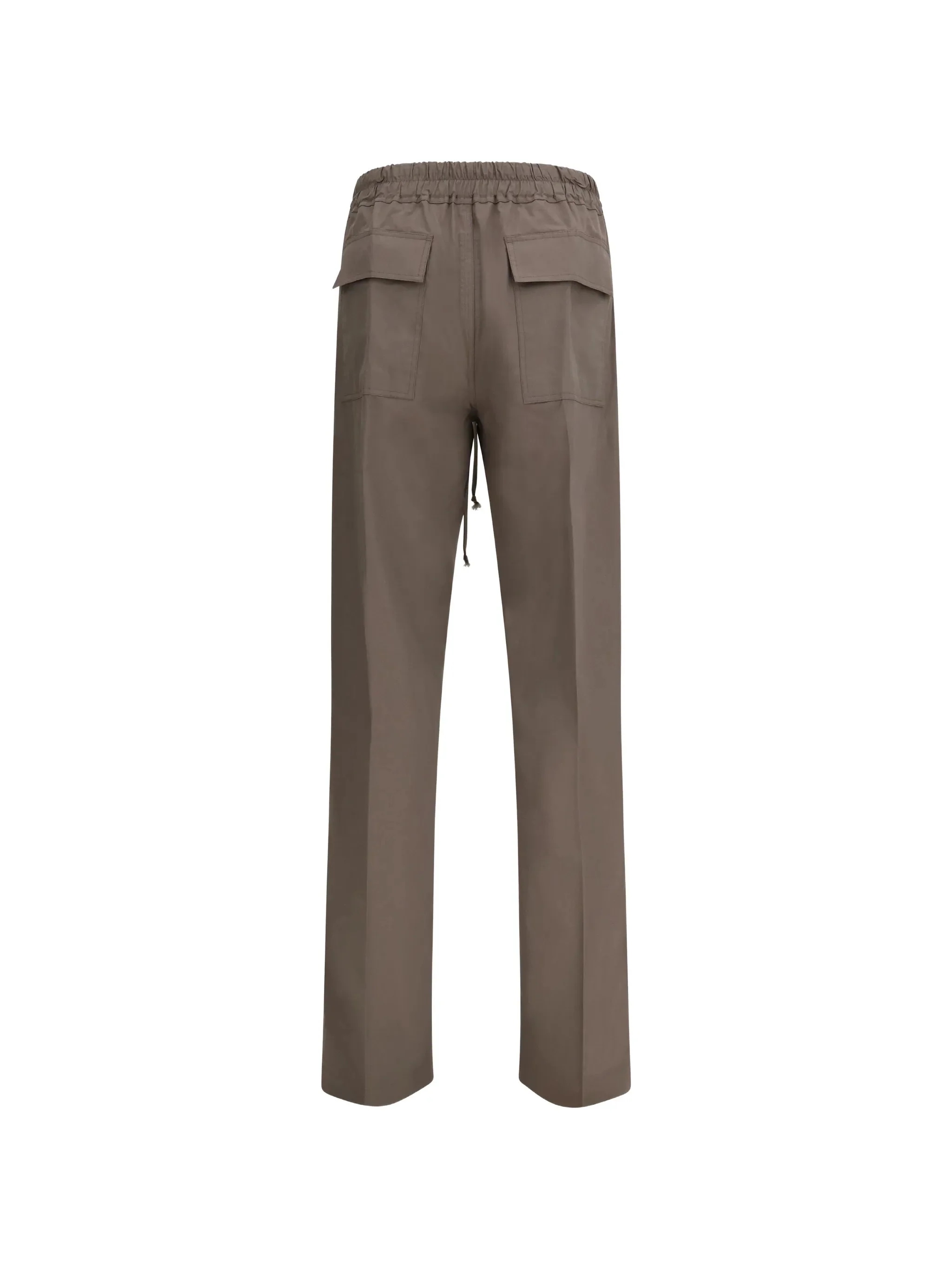 Rick Owens Drawstring Waist Trousers with Slit and Flap Pockets - Size 48 - Image 2