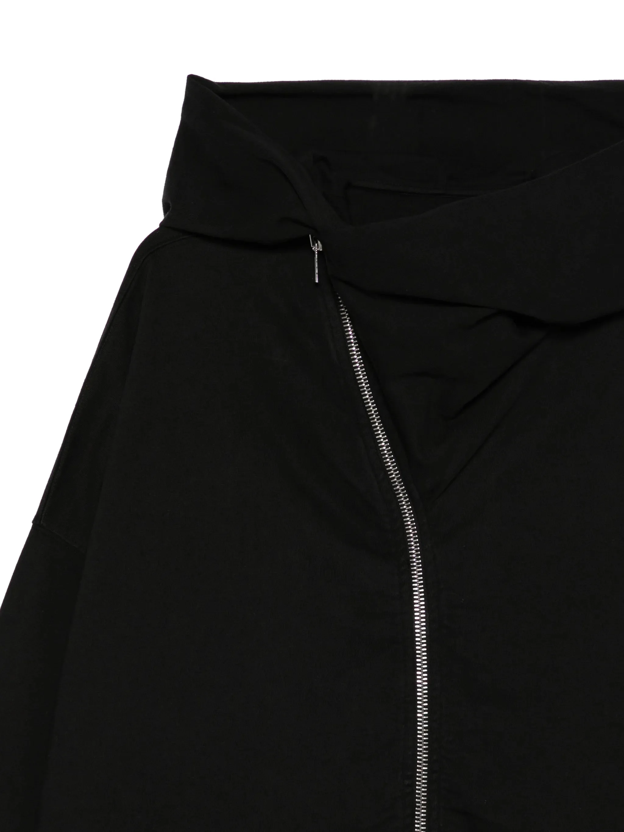 RICK OWENS DRKSHDW Asymmetric High-Neck Zip-Up Hoodie - Image 3