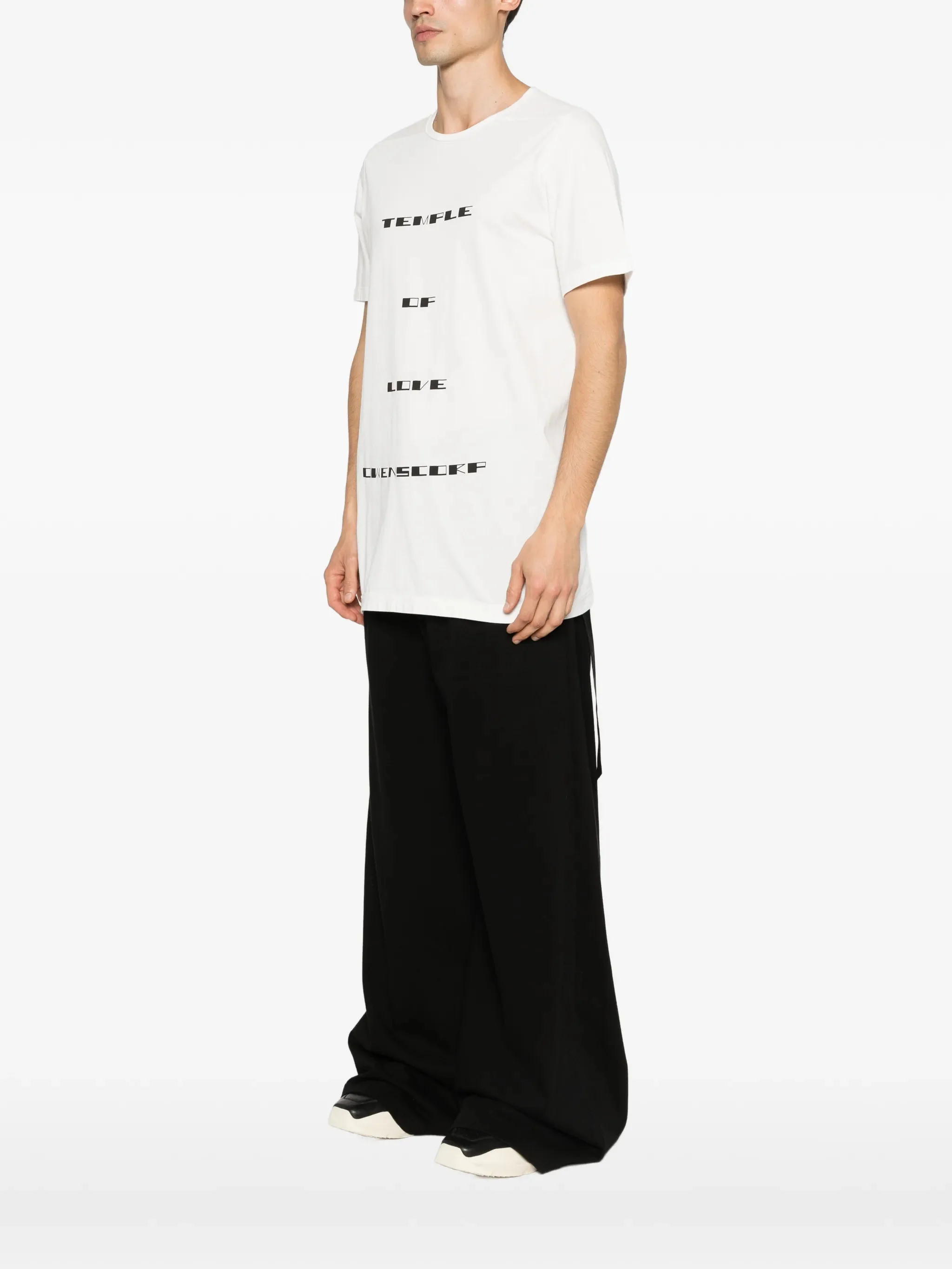 Rick Owens Drkshdw CrETHEstanesedew Neck T-Shirt for Men - Image 3