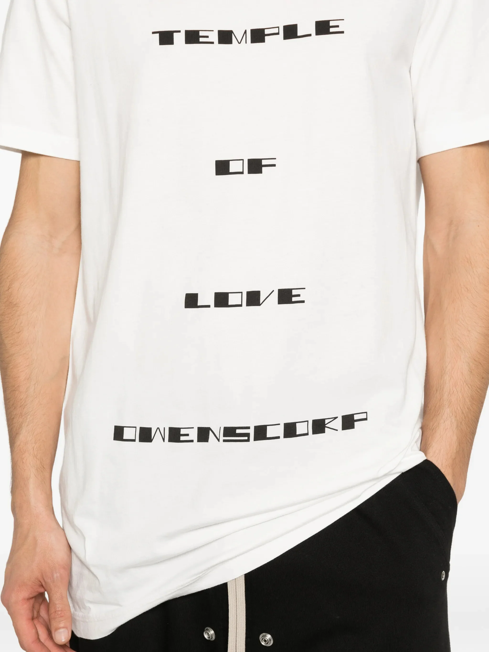 Rick Owens Drkshdw CrETHEstanesedew Neck T-Shirt for Men - Image 5