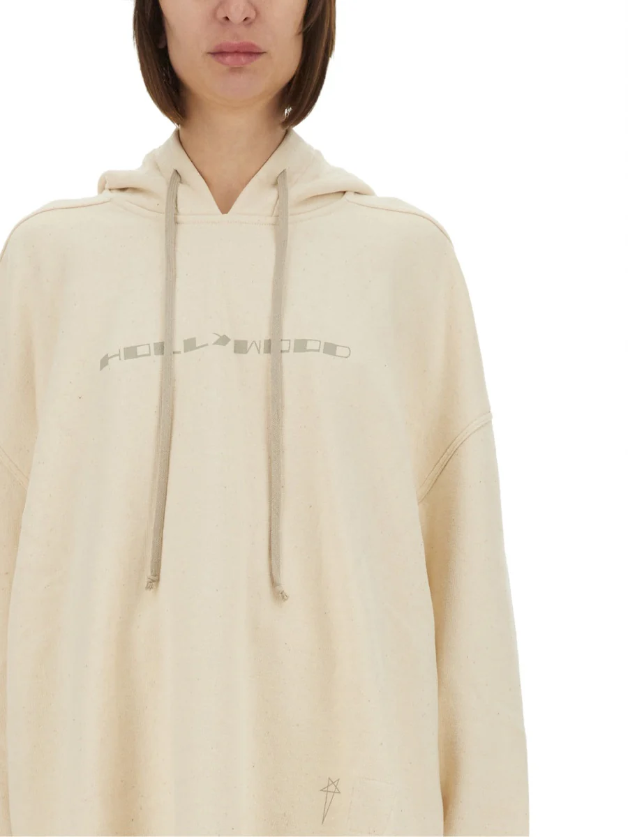 Rick Owens Drkshdw DRKSHDW Oversized Cotton Hoodie - Image 4