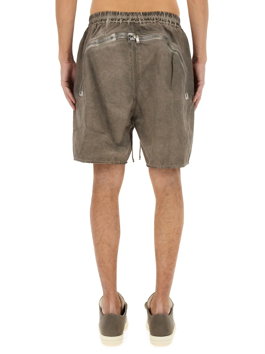 Rick Owens Drkshdw DRKSHDW Zip Frayed Shorts - Image 3