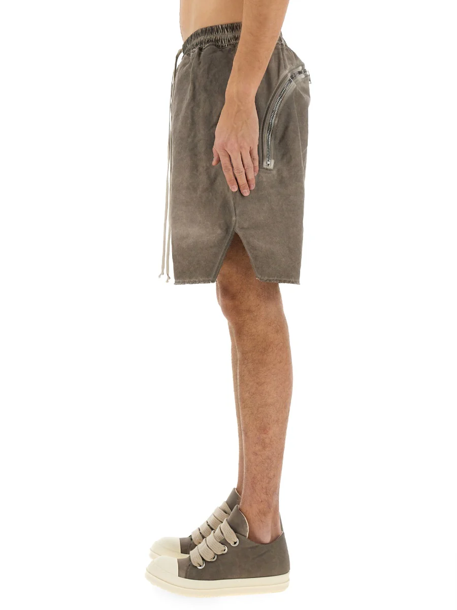 Rick Owens Drkshdw DRKSHDW Zip Frayed Shorts - Image 4