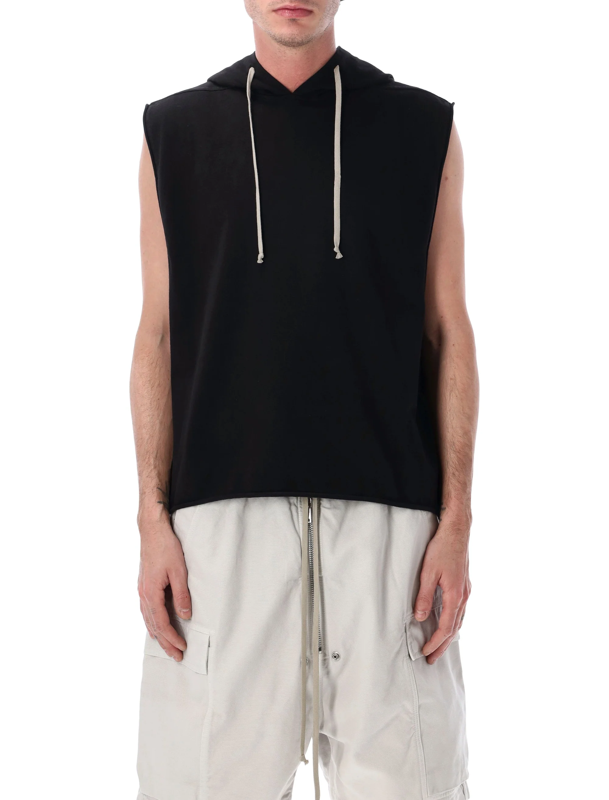 RICK OWENS DRKSHDW Hooded Sleeveless Top