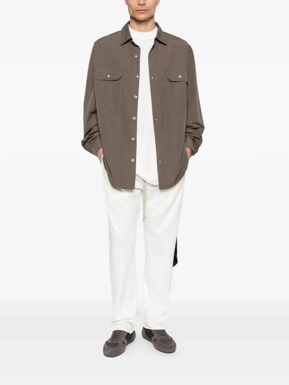 Rick Owens Drkshdw Jumbo Cotton Shirt with Chest Pockets for Men - Image 2