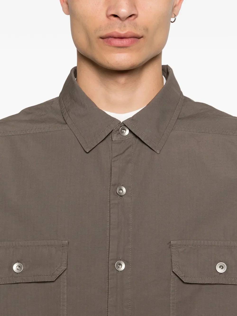 Rick Owens Drkshdw Jumbo Cotton Shirt with Chest Pockets for Men - Image 5