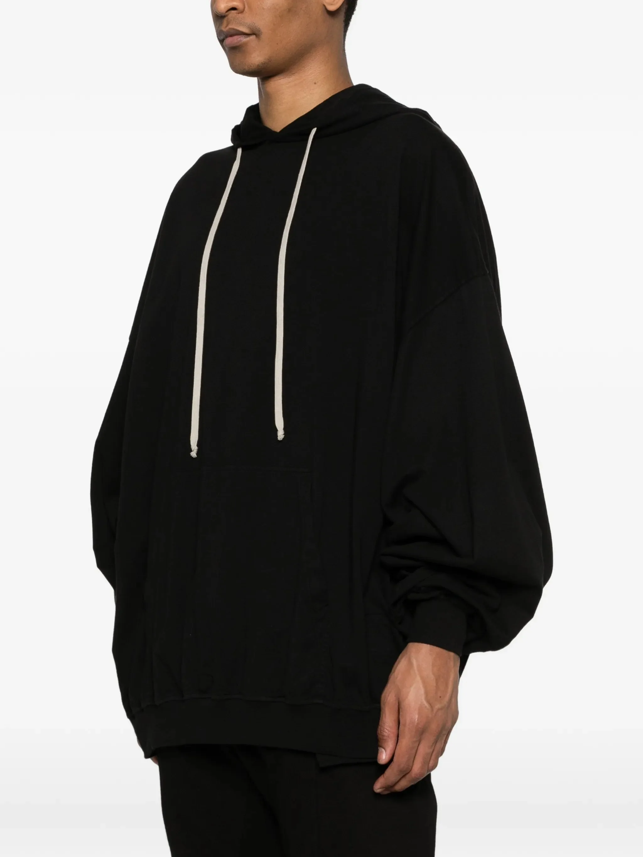 Rick Owens Drkshdw Oversized Hooded Sweatshirt with Long Sleeves and Drawstring - Image 3