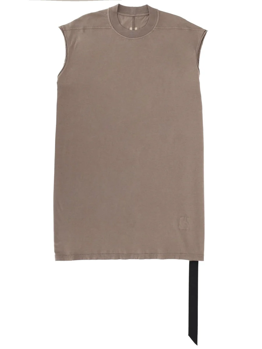 Rick Owens Drkshdw Sleeveless CrEased Neck Longline Top (Size S)