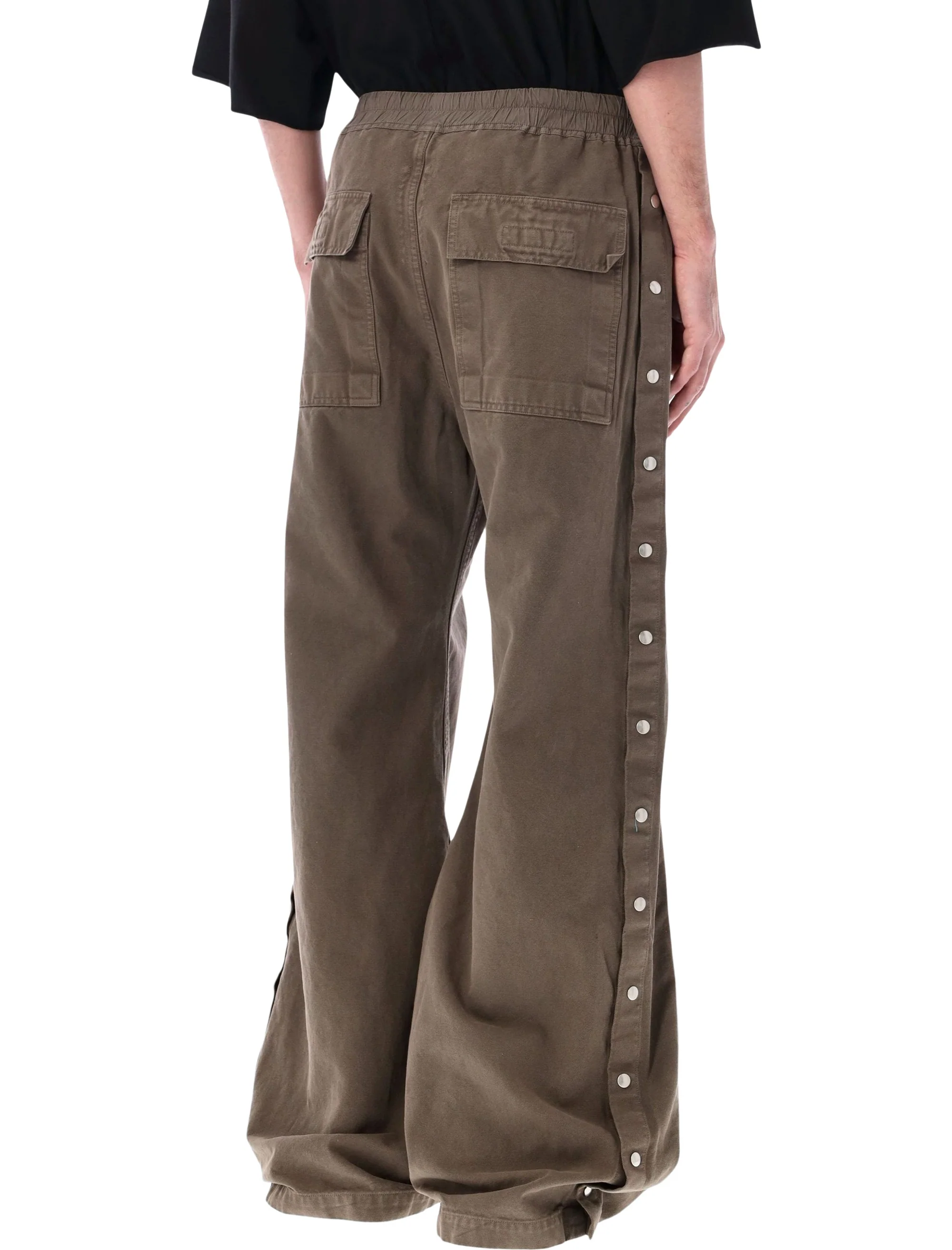 RICK OWENS DRKSHDW SS26 TEMPLE WIDE PUSHER PANTS in FURKA HEAVY SWEATSHIRT JERSEY - Image 2