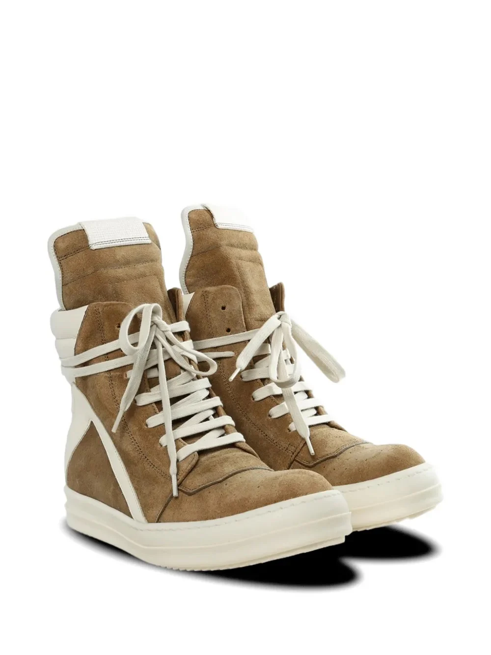 Rick Owens Extended Tongue Geometric Panel Sneakers - Image 2