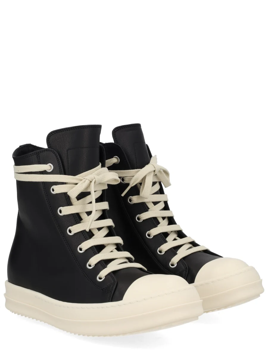 RICK OWENS Lace-up Leather Sneakers - Image 7