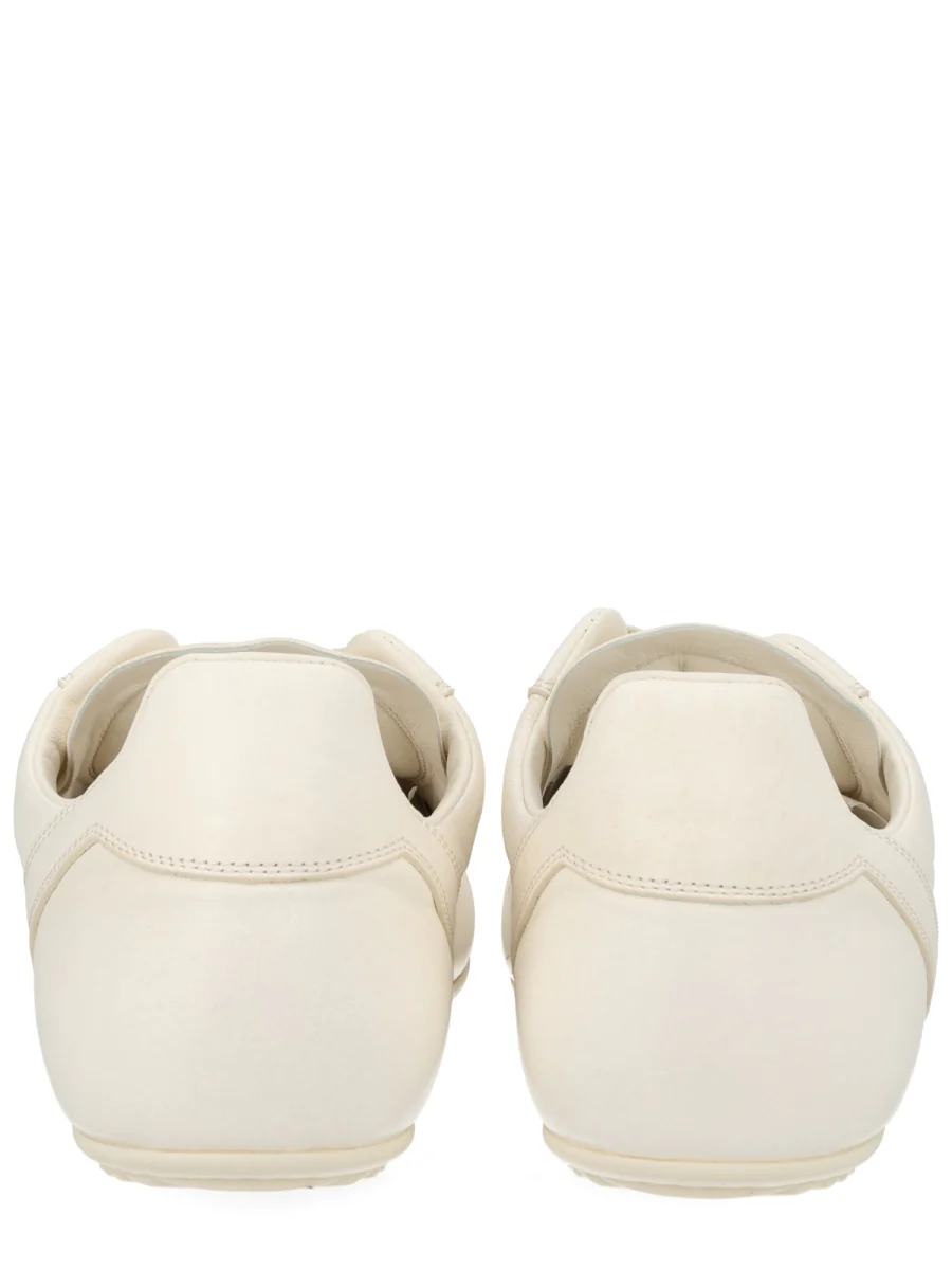 RICK OWENS Low Top Sneakers with Front Lace-Up Closure and Rubber Sole in Leather Man - Image 4