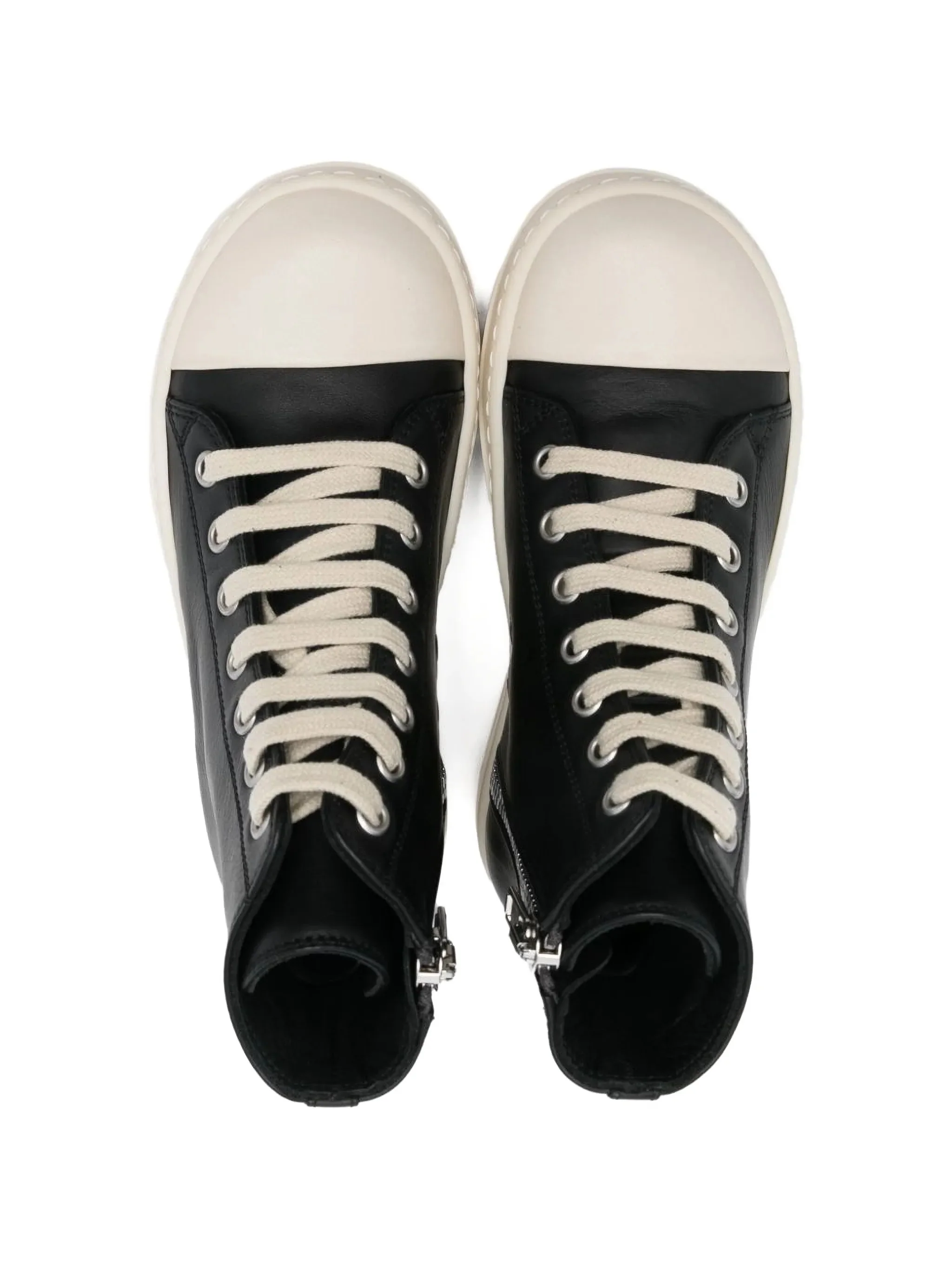 Rick Owens Mini Closure Sneakers with Zip and Toe Caps - Image 3