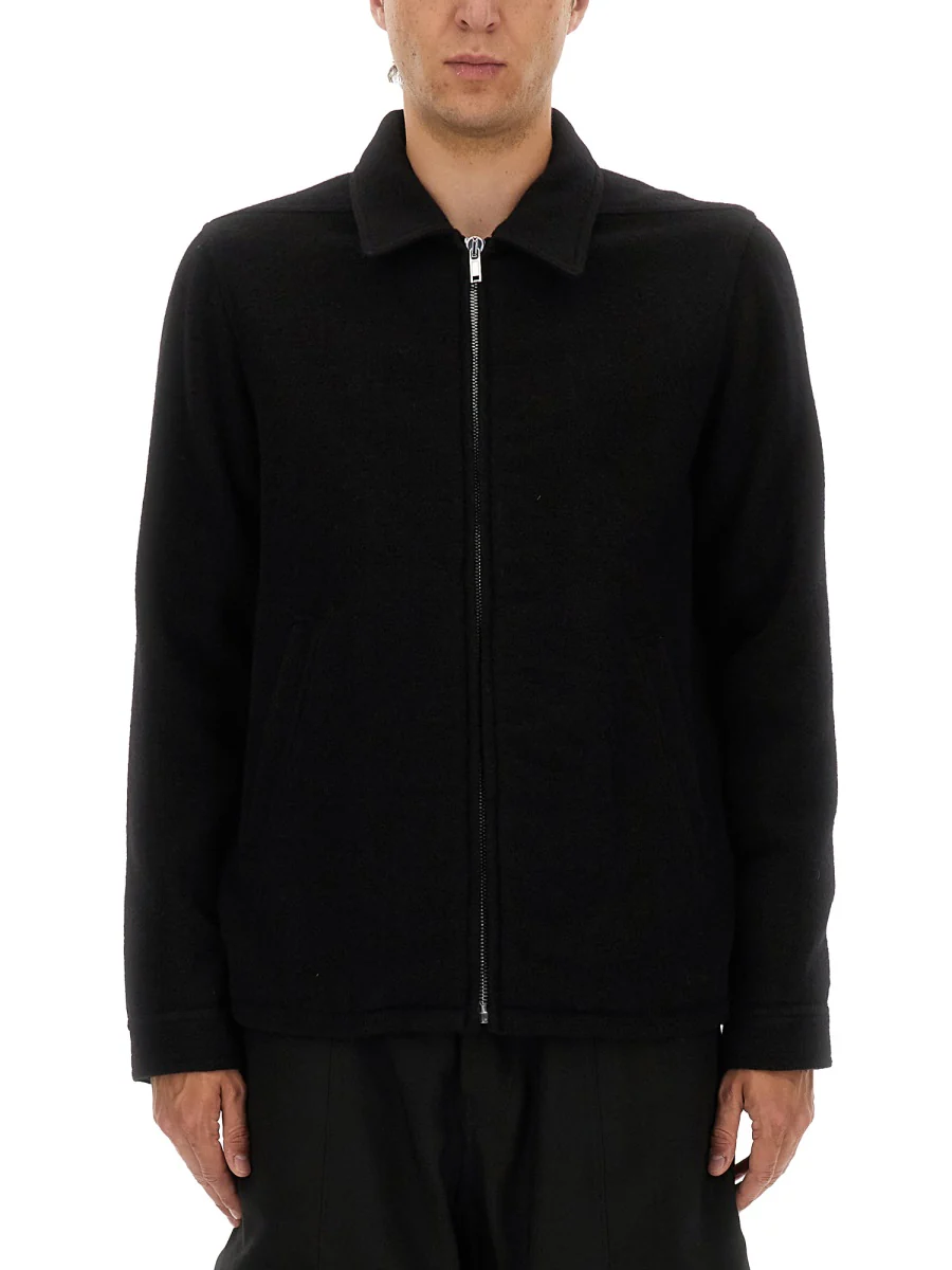 RICK OWENS Pointed-collar Zip-front Shirt Jacket