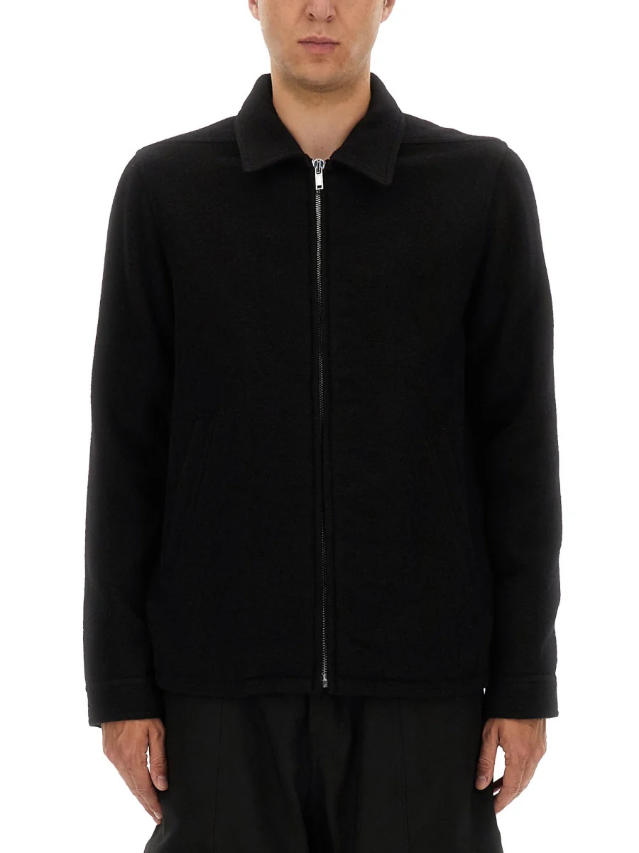 RICK OWENS Pointed-collar Zip-front Shirt Jacket - Image 5