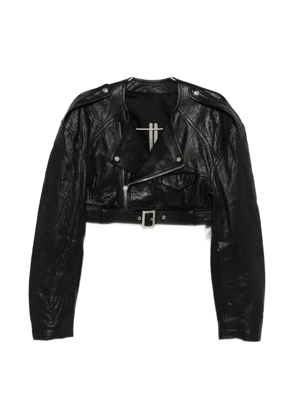 Rick Owens Reimagined Leather Jacket with Adjustable Belt