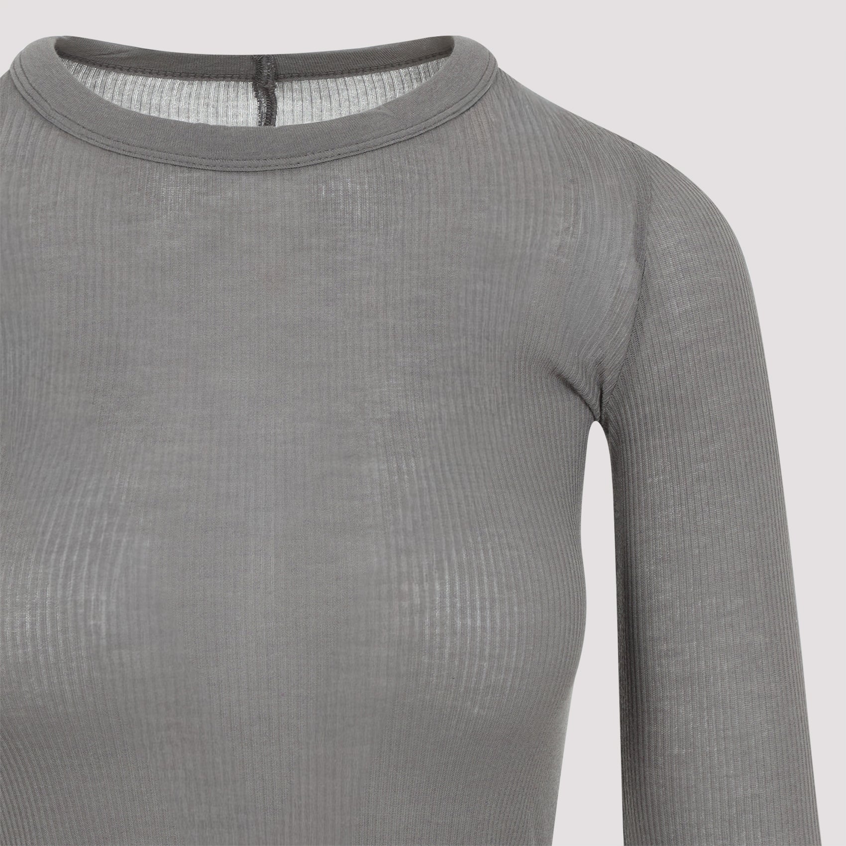 RICK OWENS Ribbed-knit Long-sleeve T-shirt - Image 5