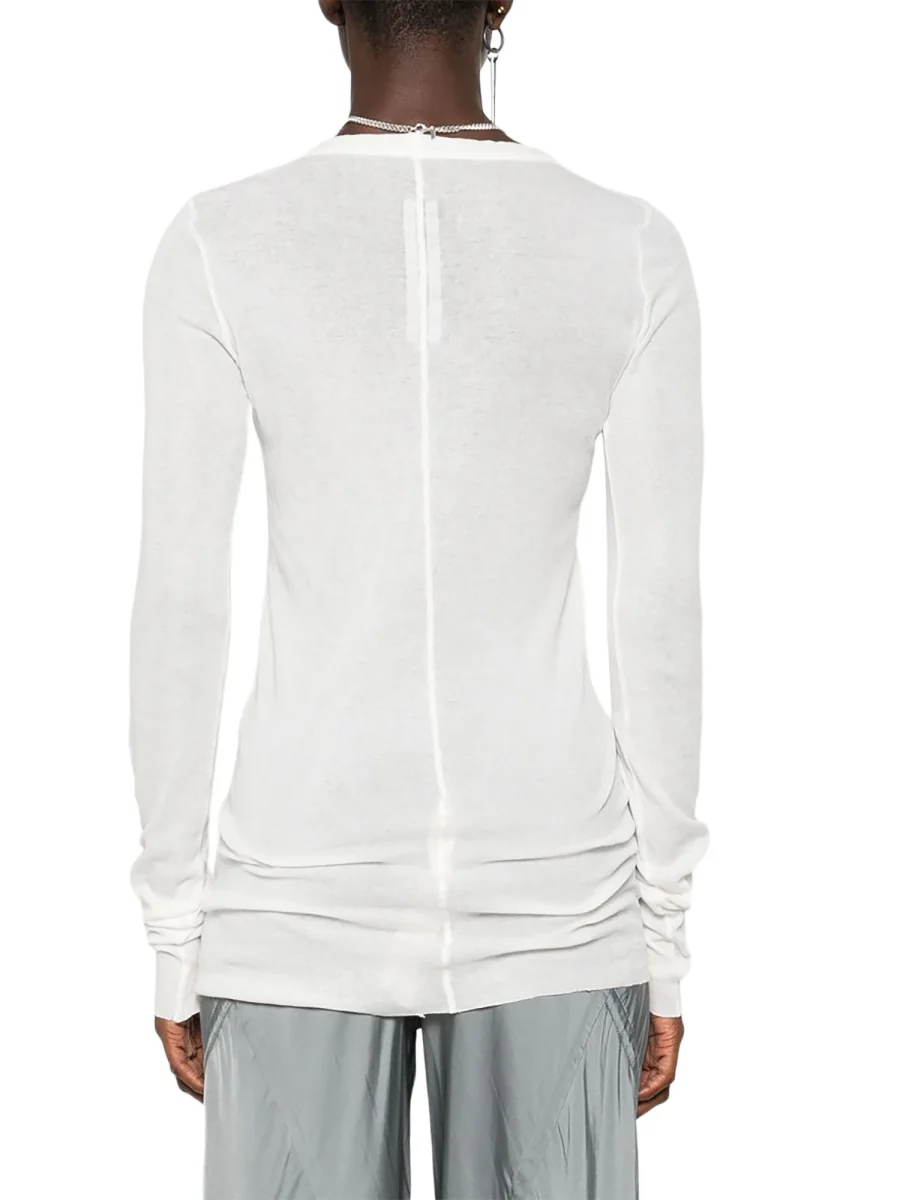 Rick Owens Ribbed Long Sleeve T-Shirt for Women - Image 3