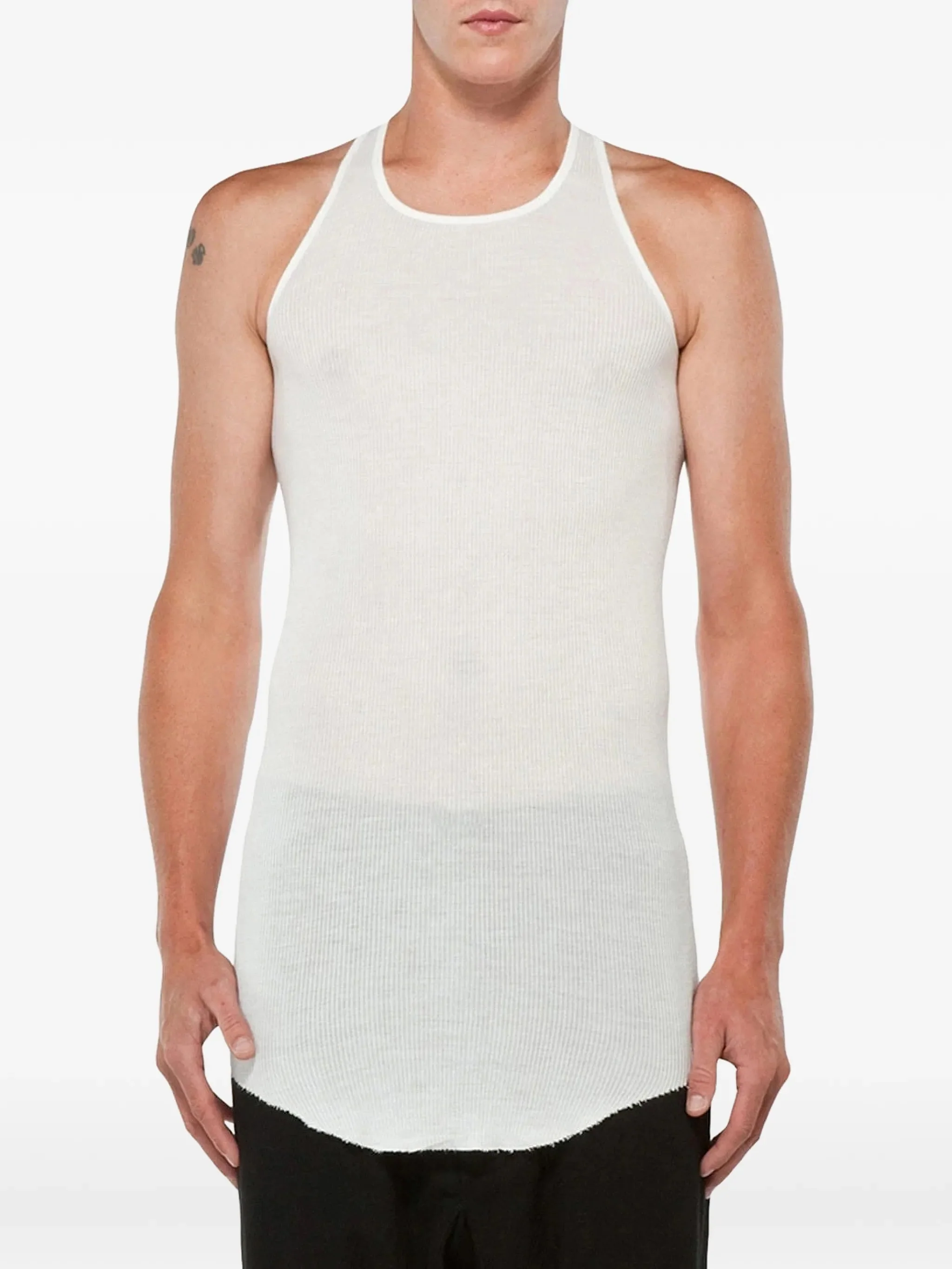 Rick Owens Ribbed Texture Sleeveless Top - Size M