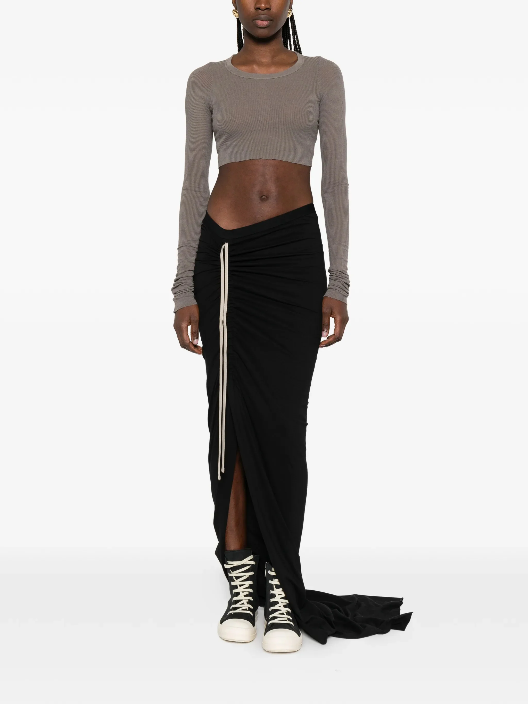 Rick Owens Round Neck Long Sleeve Top - Size 40 - Image 2
