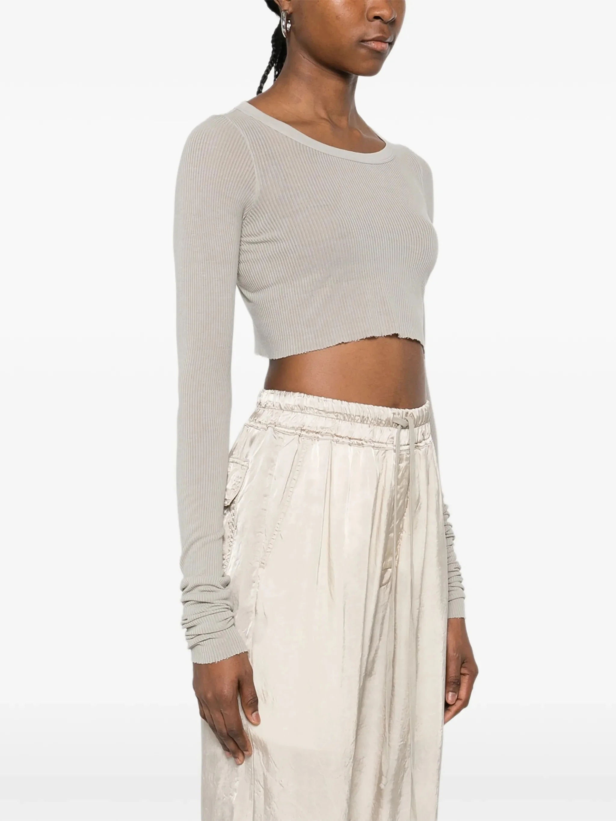 Rick Owens Round Neck Long Sleeve Top Size 40 - Image 3